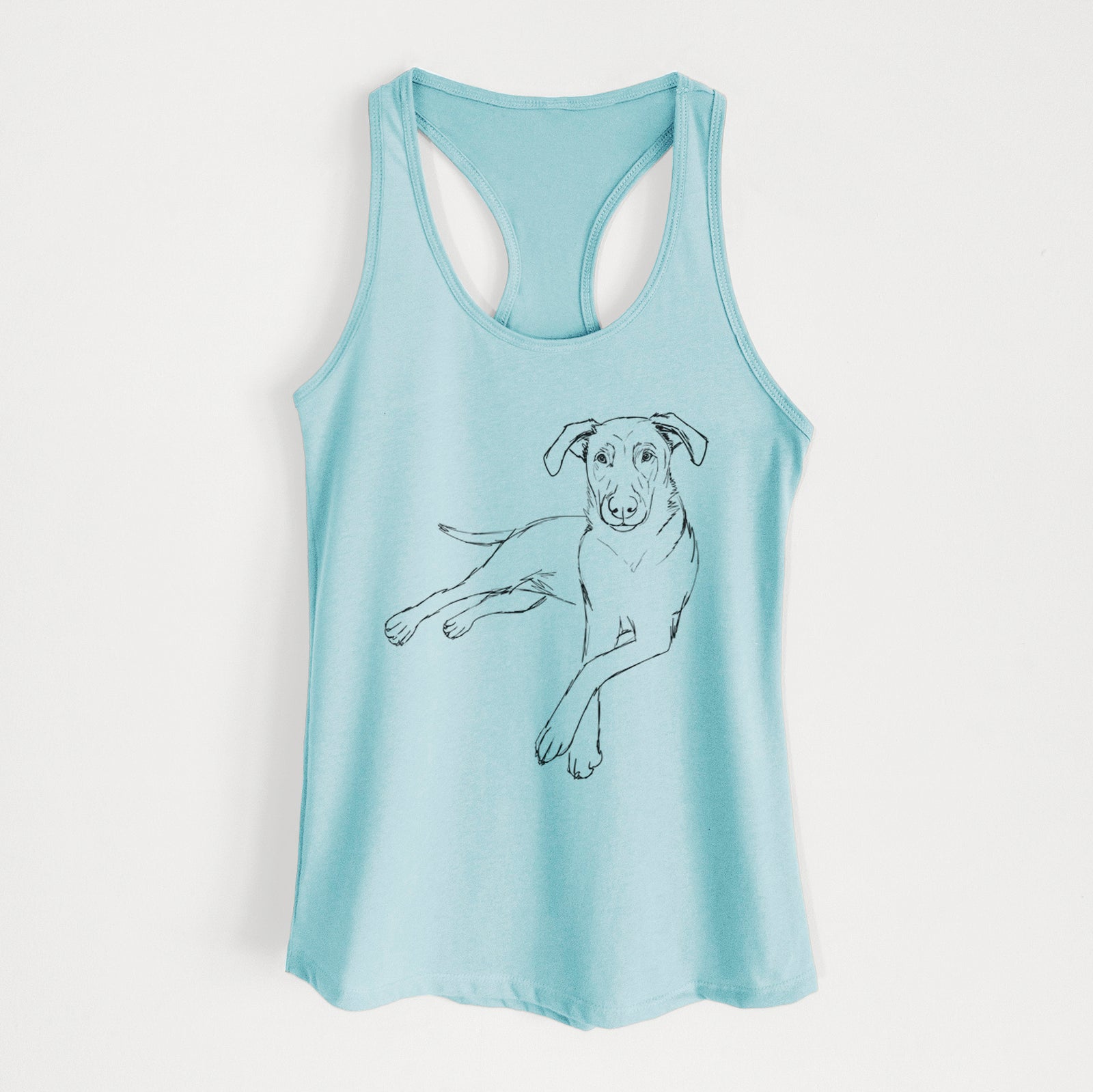 Doodled Miller the Lab Mix - Women's Racerback Tanktop