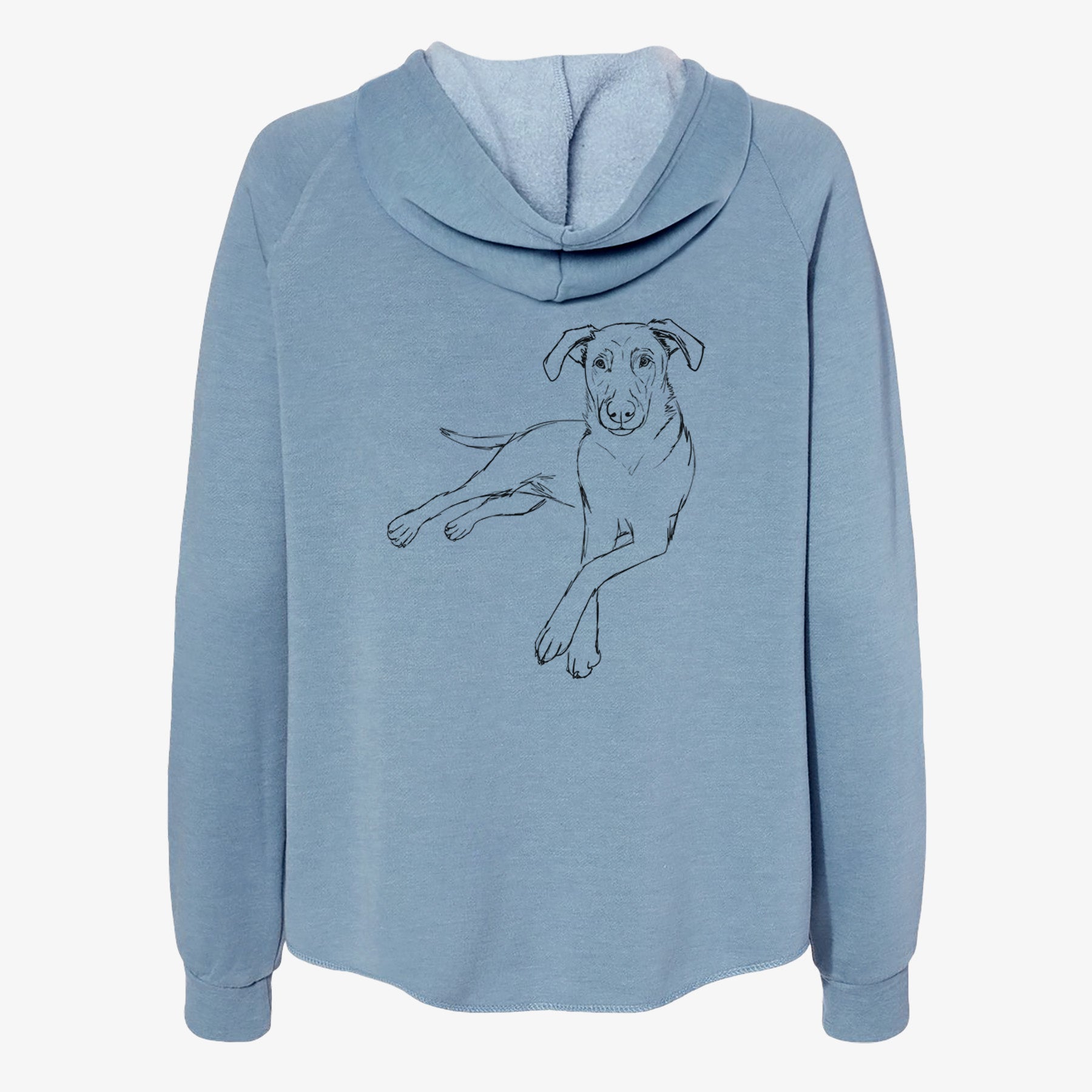 Doodled Miller the Lab Mix - Women's Cali Wave Zip-Up Sweatshirt