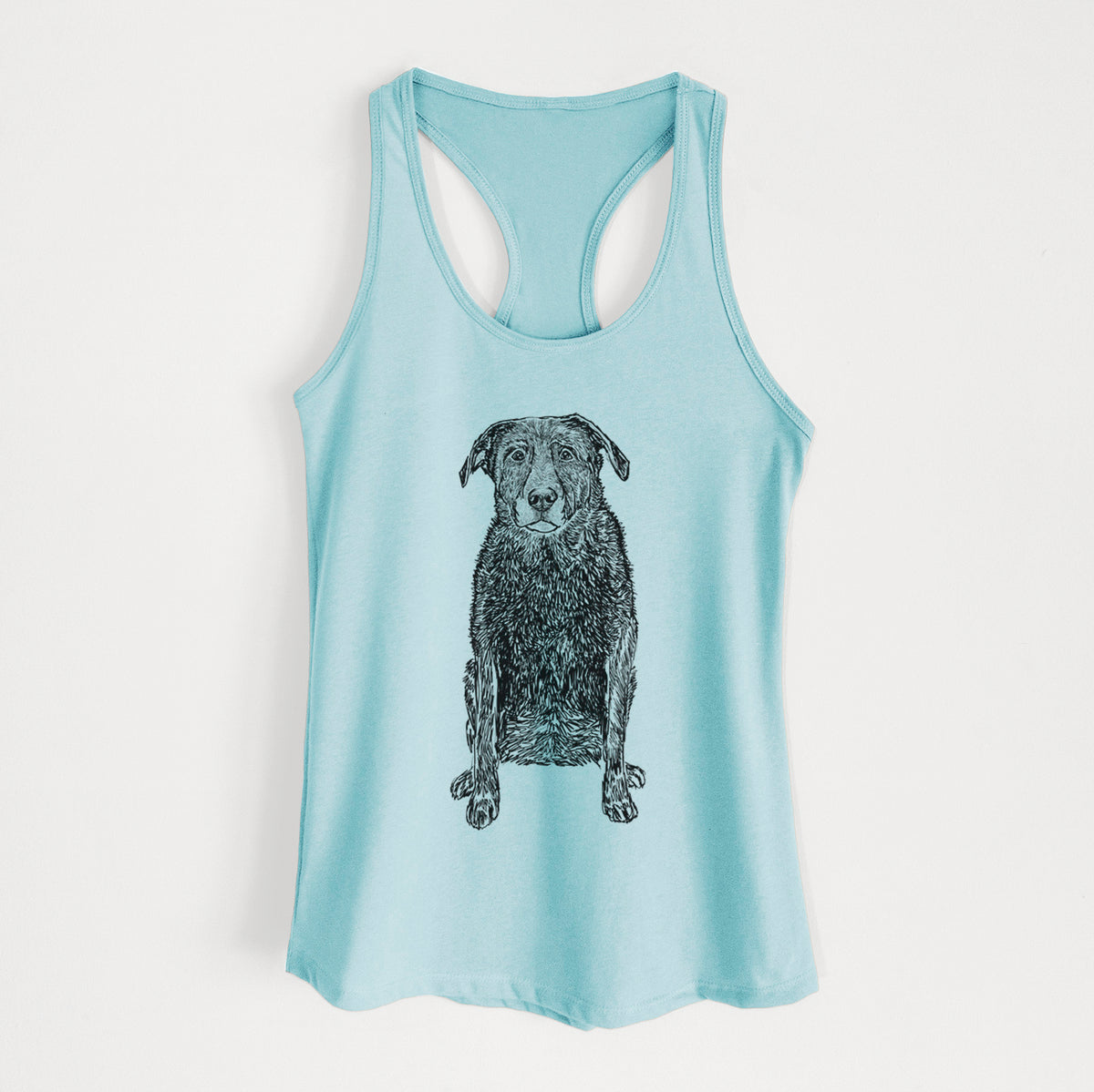 Doodled Millie the Black Lab - Women&#39;s Racerback Tanktop