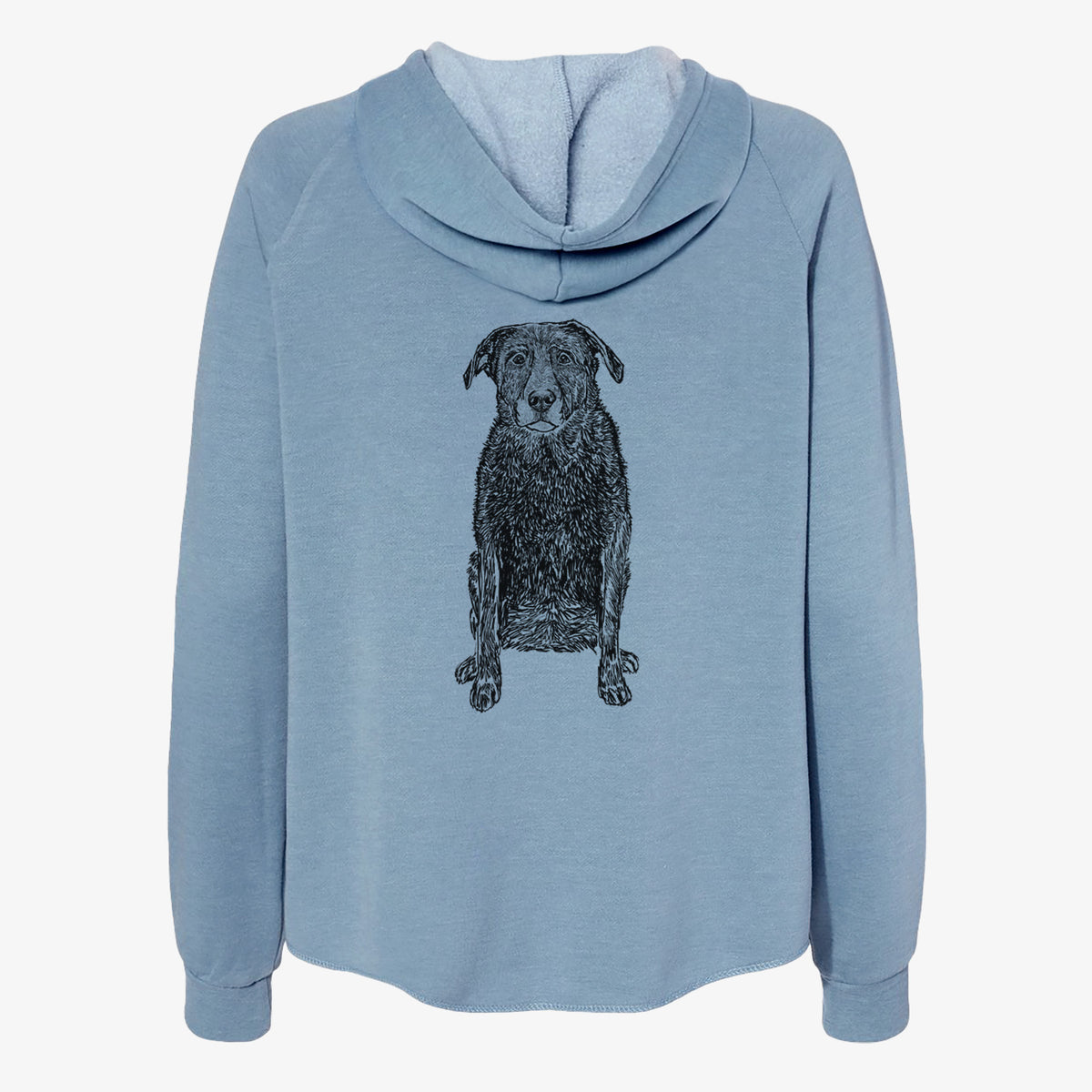 Doodled Millie the Black Lab - Women's Cali Wave Zip-Up Sweatshirt