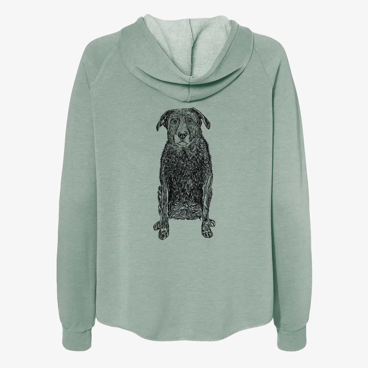 Doodled Millie the Black Lab - Women's Cali Wave Zip-Up Sweatshirt