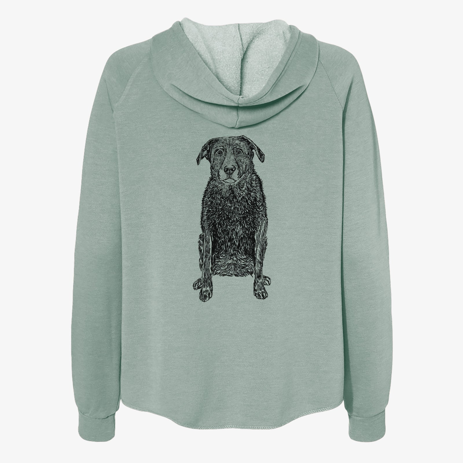 Doodled Millie the Black Lab - Women's Cali Wave Zip-Up Sweatshirt