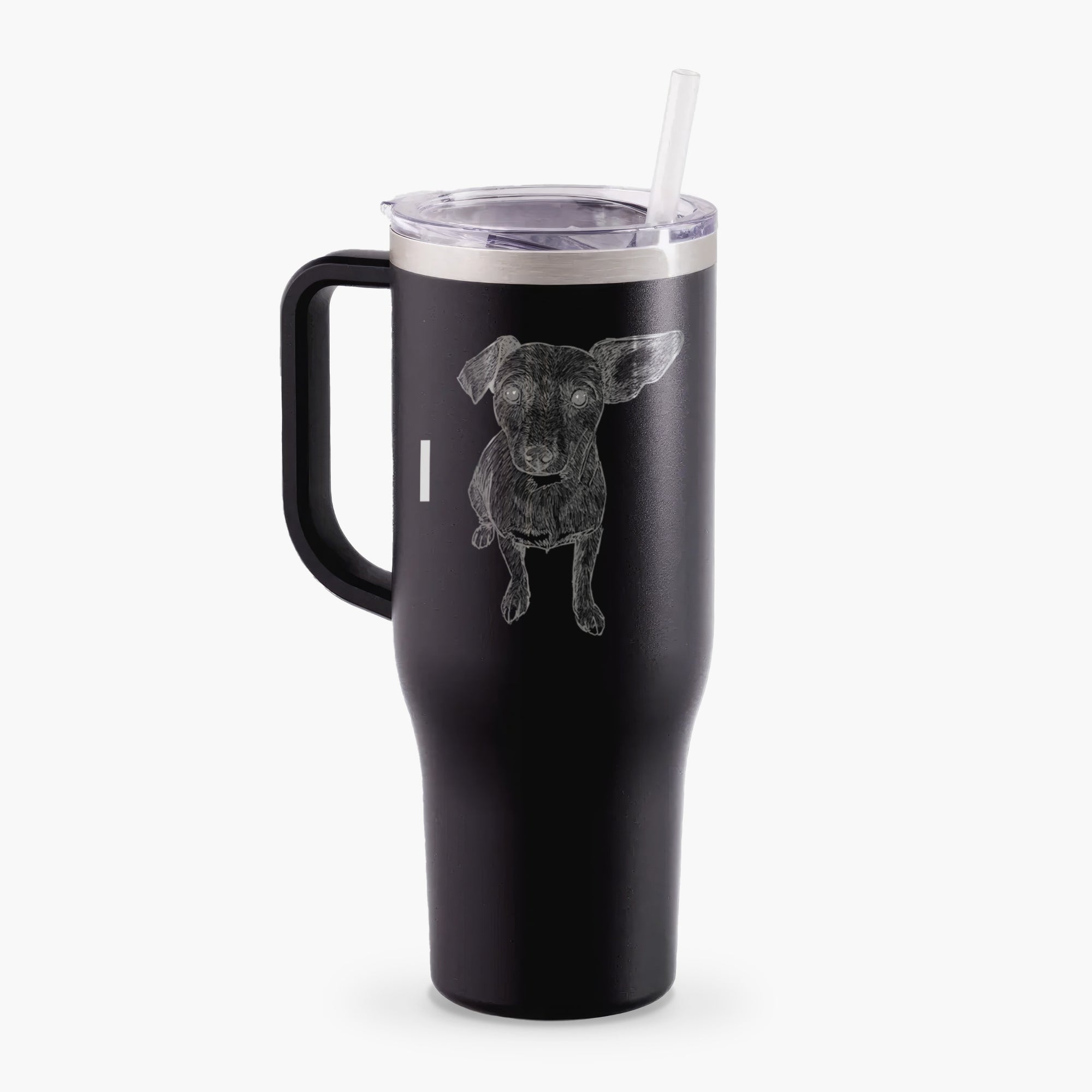 Doodled Millie the Chiweenie Mix - 40oz Tumbler with Handle