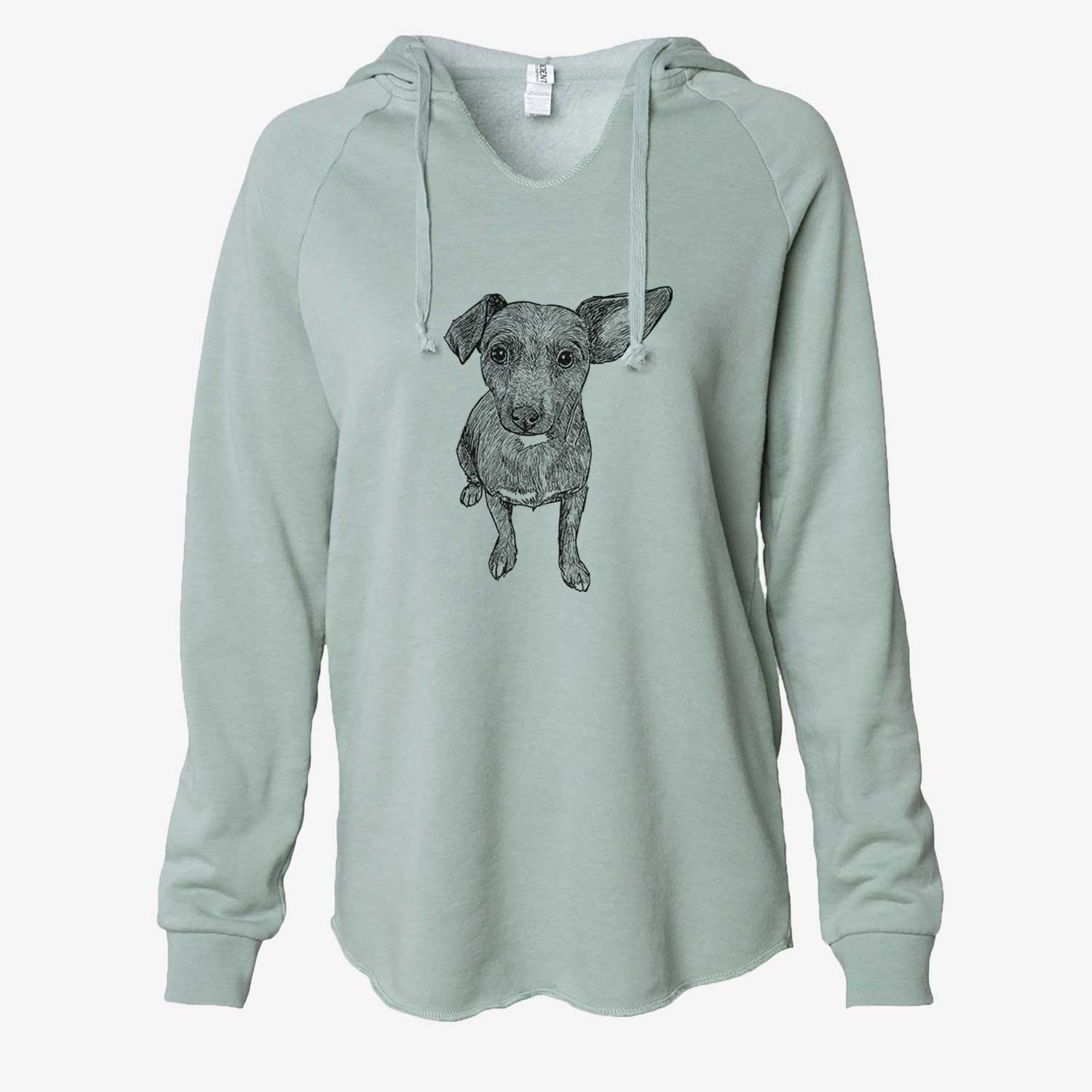 Doodled Millie the Chiweenie Mix - Cali Wave Hooded Sweatshirt