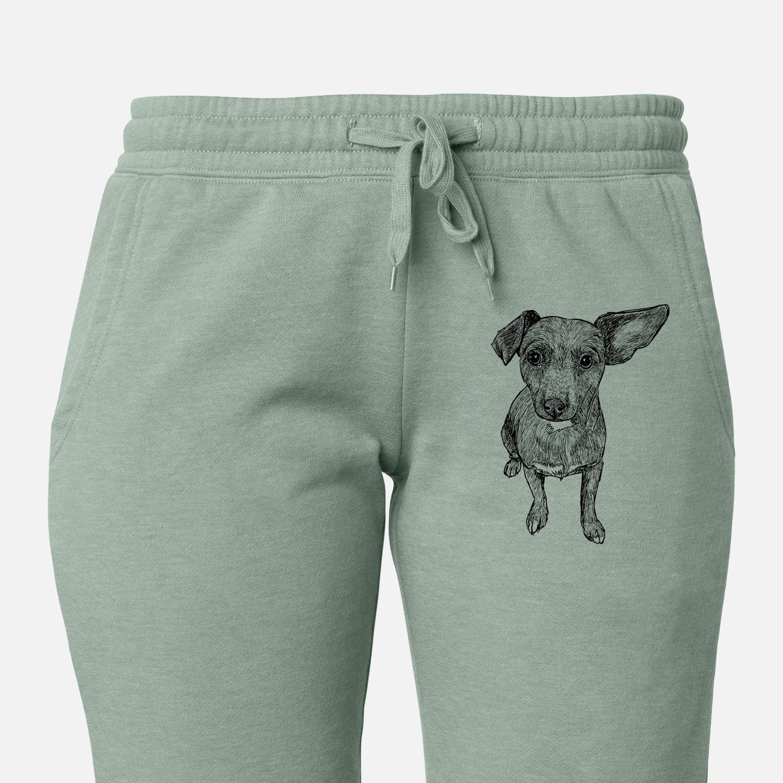 Doodled Millie the Chiweenie Mix - Women's Cali Wave Joggers