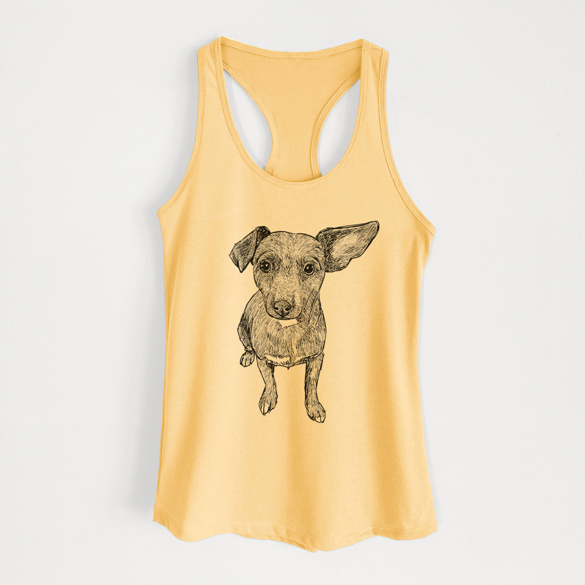 Doodled Millie the Chiweenie Mix - Women's Racerback Tanktop