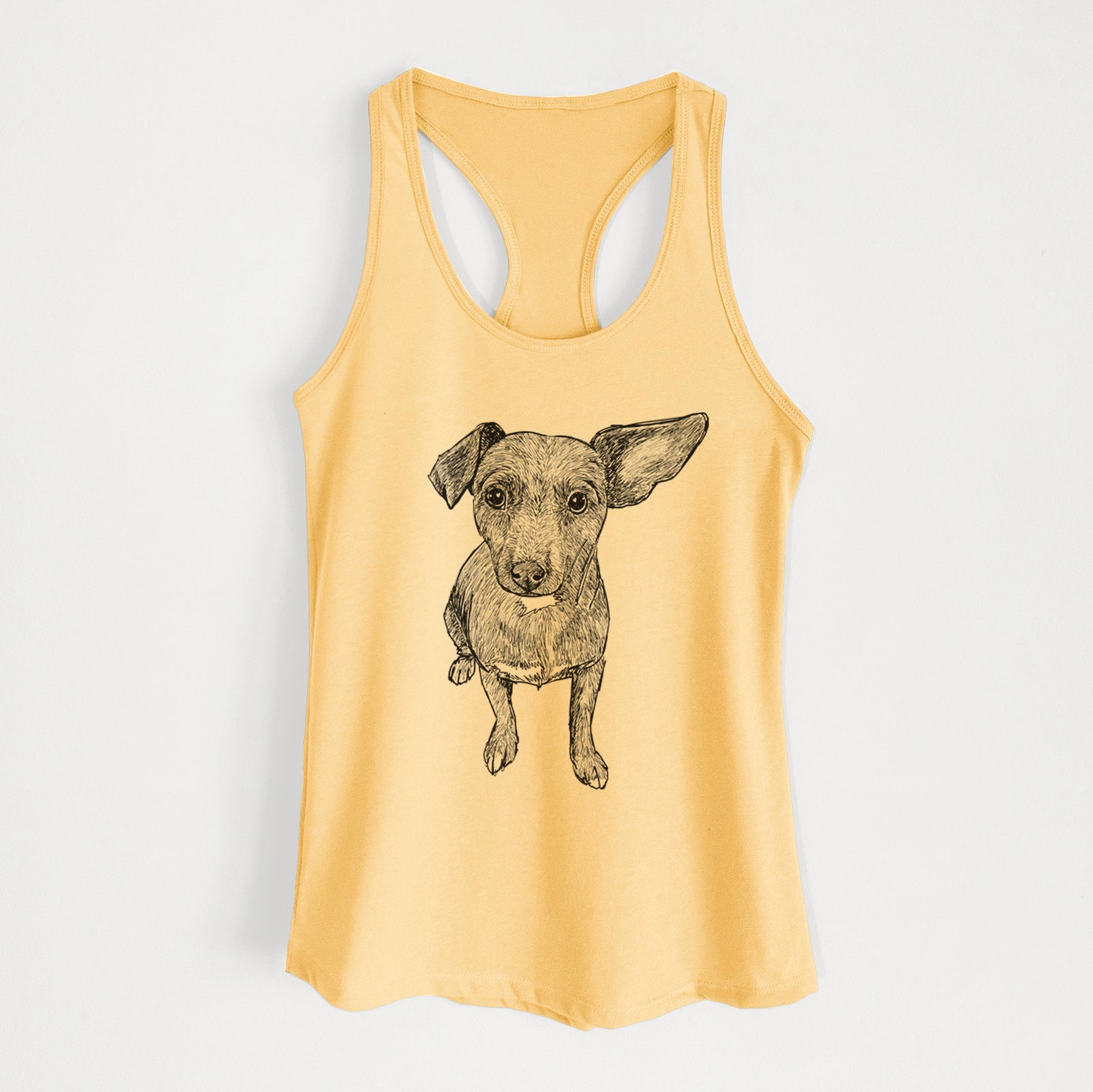 Doodled Millie the Chiweenie Mix - Women's Racerback Tanktop