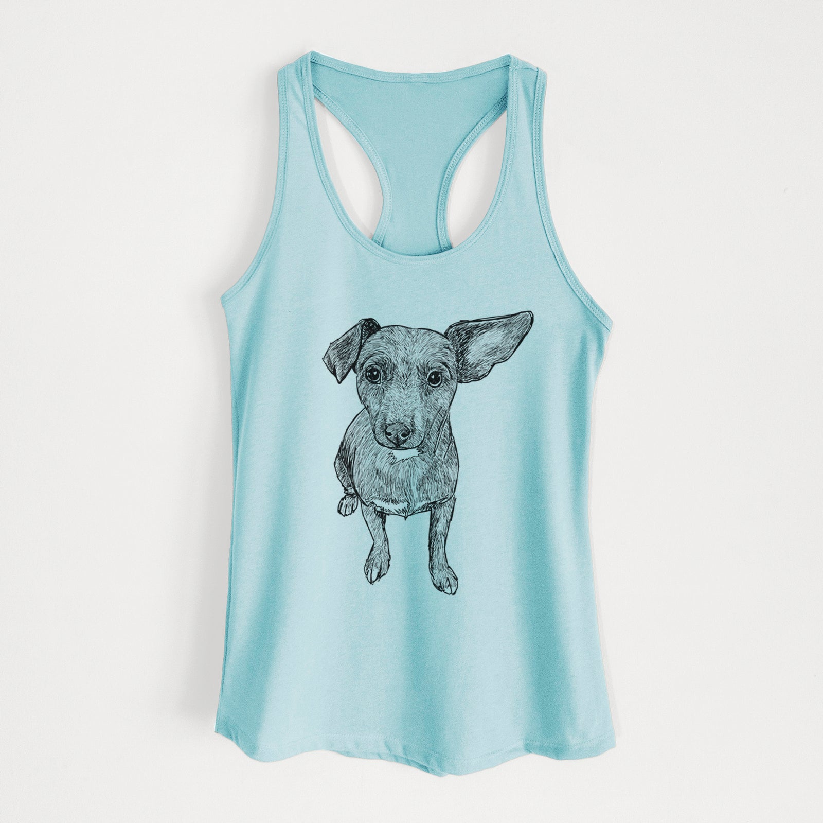 Doodled Millie the Chiweenie Mix - Women's Racerback Tanktop