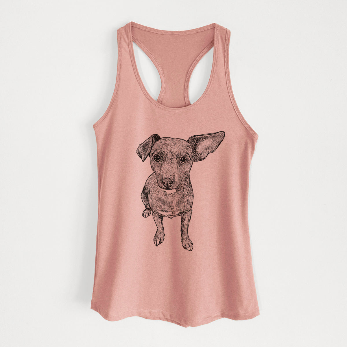 Doodled Millie the Chiweenie Mix - Women's Racerback Tanktop
