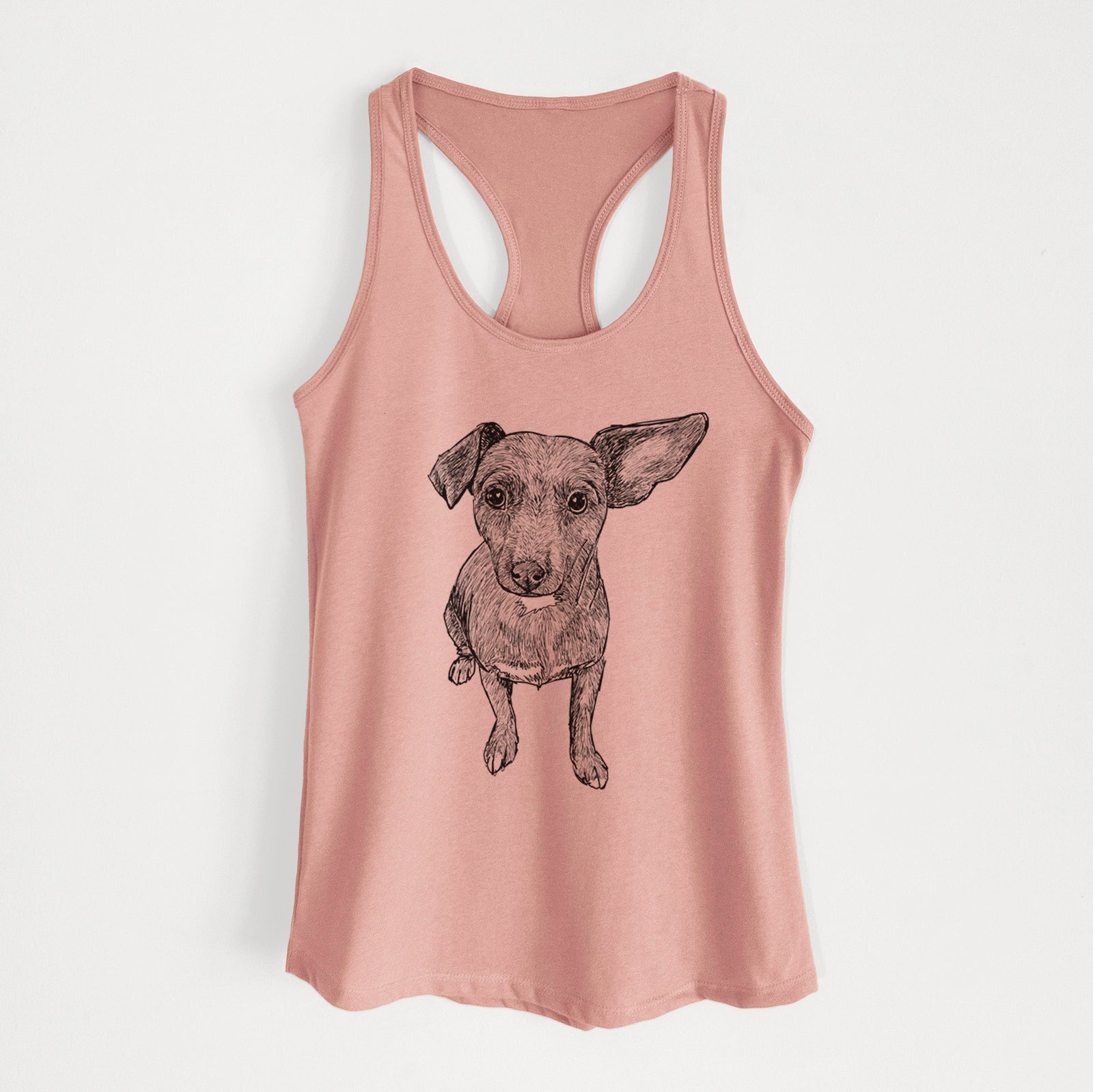 Doodled Millie the Chiweenie Mix - Women's Racerback Tanktop