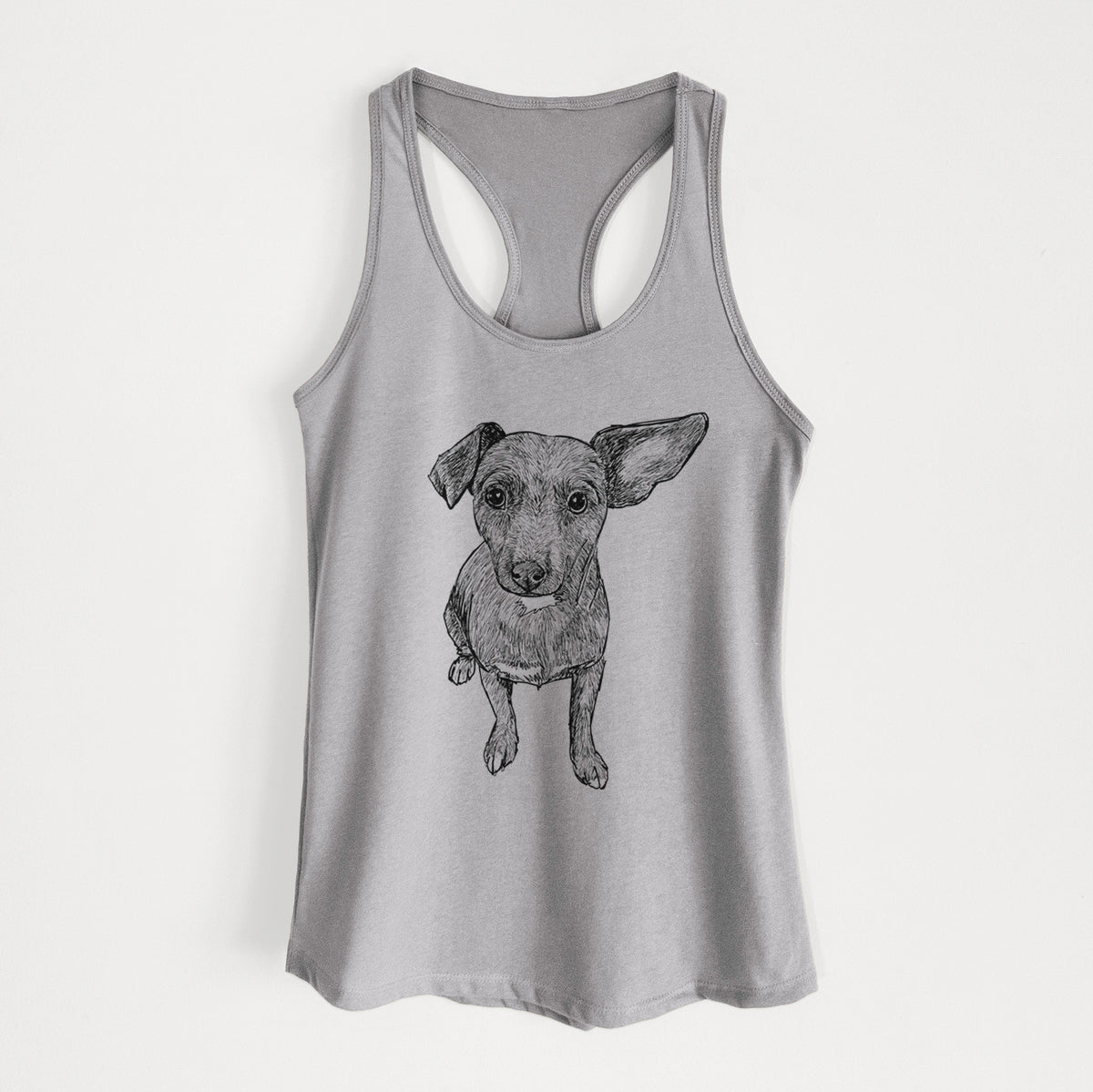 Doodled Millie the Chiweenie Mix - Women's Racerback Tanktop