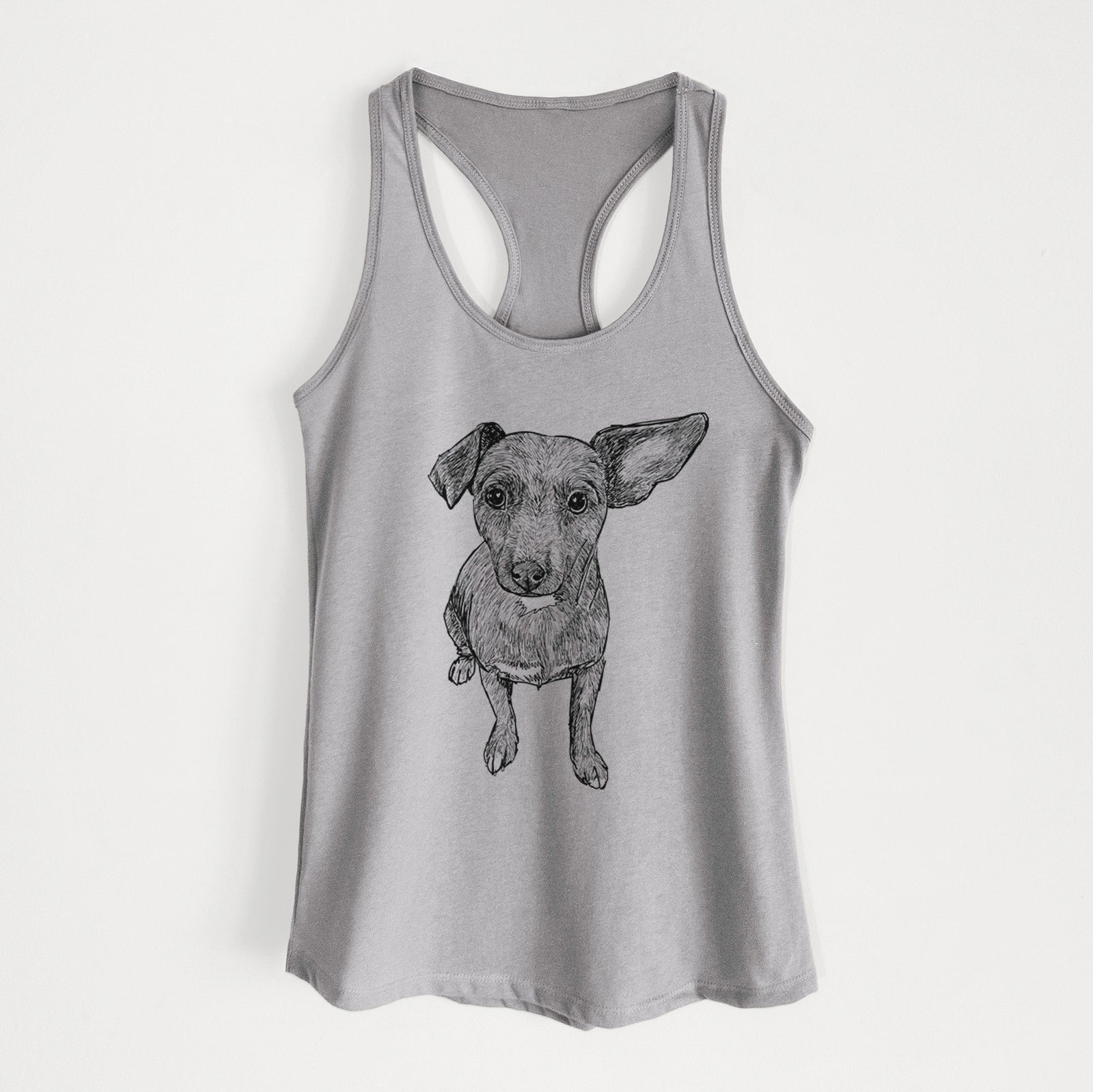 Doodled Millie the Chiweenie Mix - Women's Racerback Tanktop