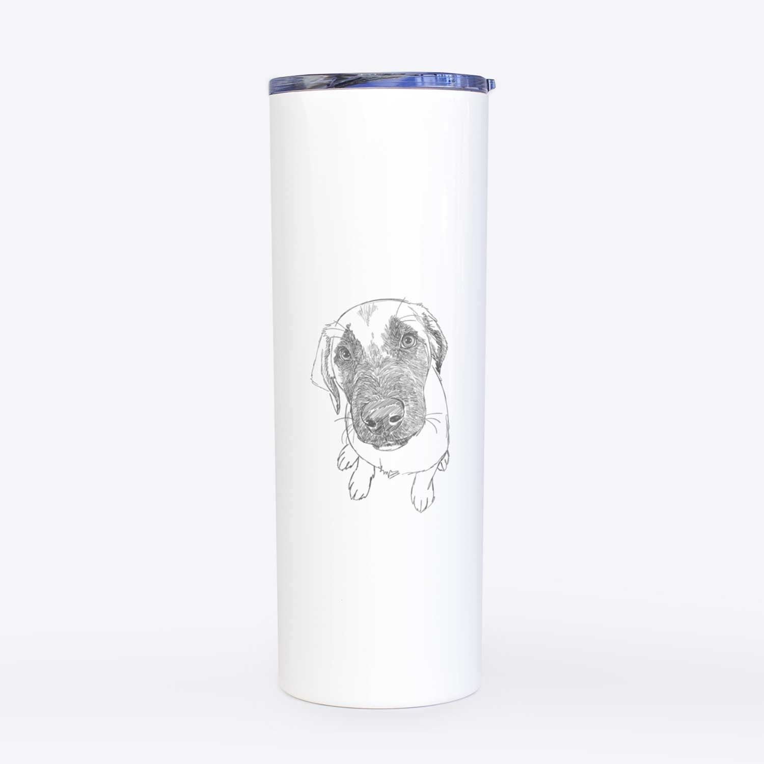 Doodled Millie the Mastiff Malinois Mix - 20oz Skinny Tumbler