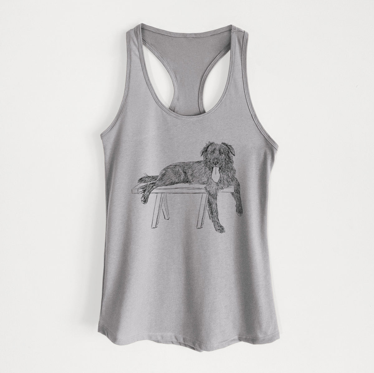 Doodled Millie the Husky Golden Retriever Mix - Women's Racerback Tanktop