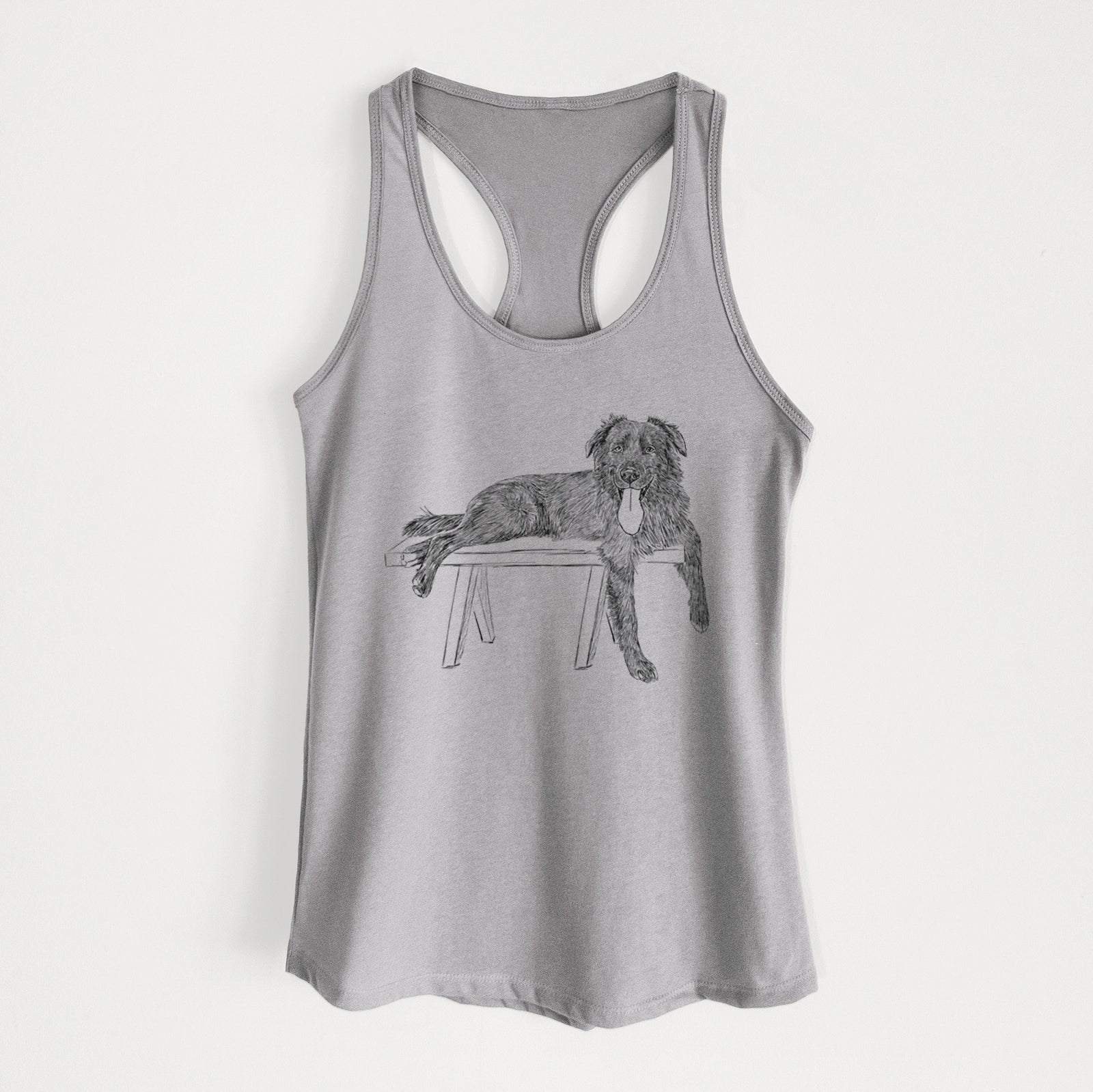Doodled Millie the Husky Golden Retriever Mix - Women's Racerback Tanktop