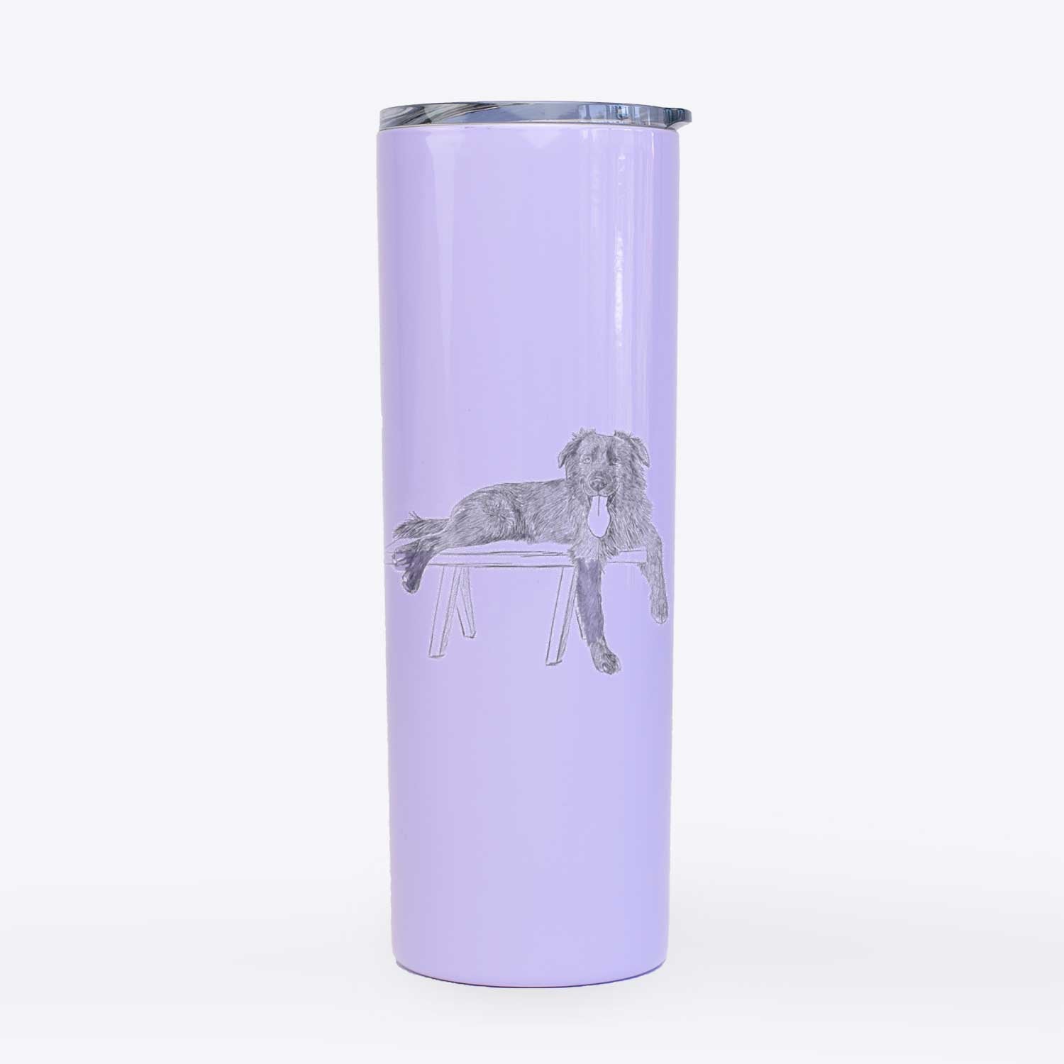 Doodled Millie the Husky Golden Retriver Mix - 20oz Skinny Tumbler