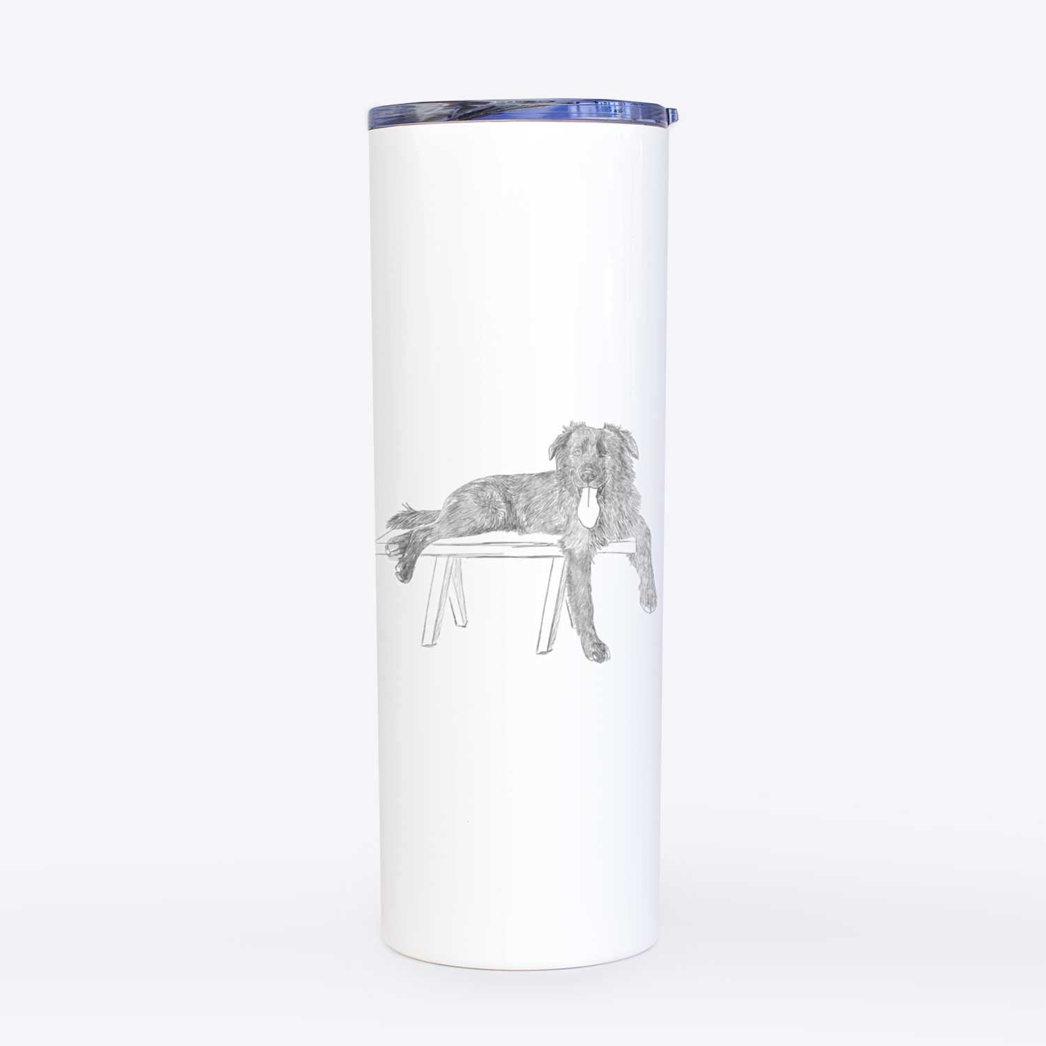 Doodled Millie the Husky Golden Retriver Mix - 20oz Skinny Tumbler