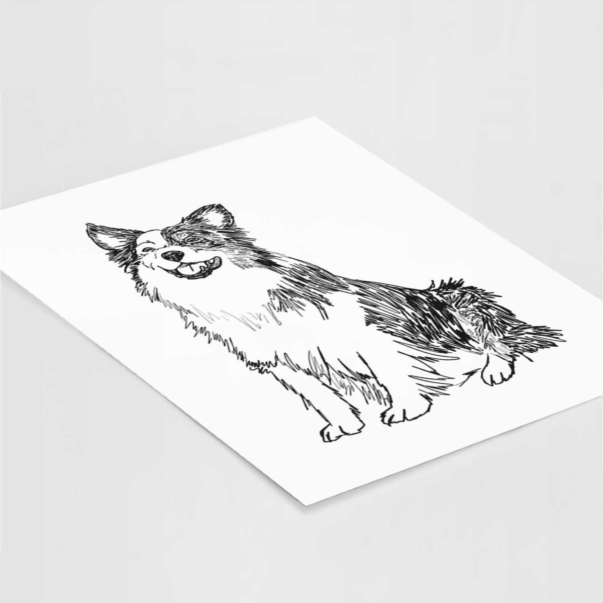 Doodled Mini Jack the Mini Aussie Art Print