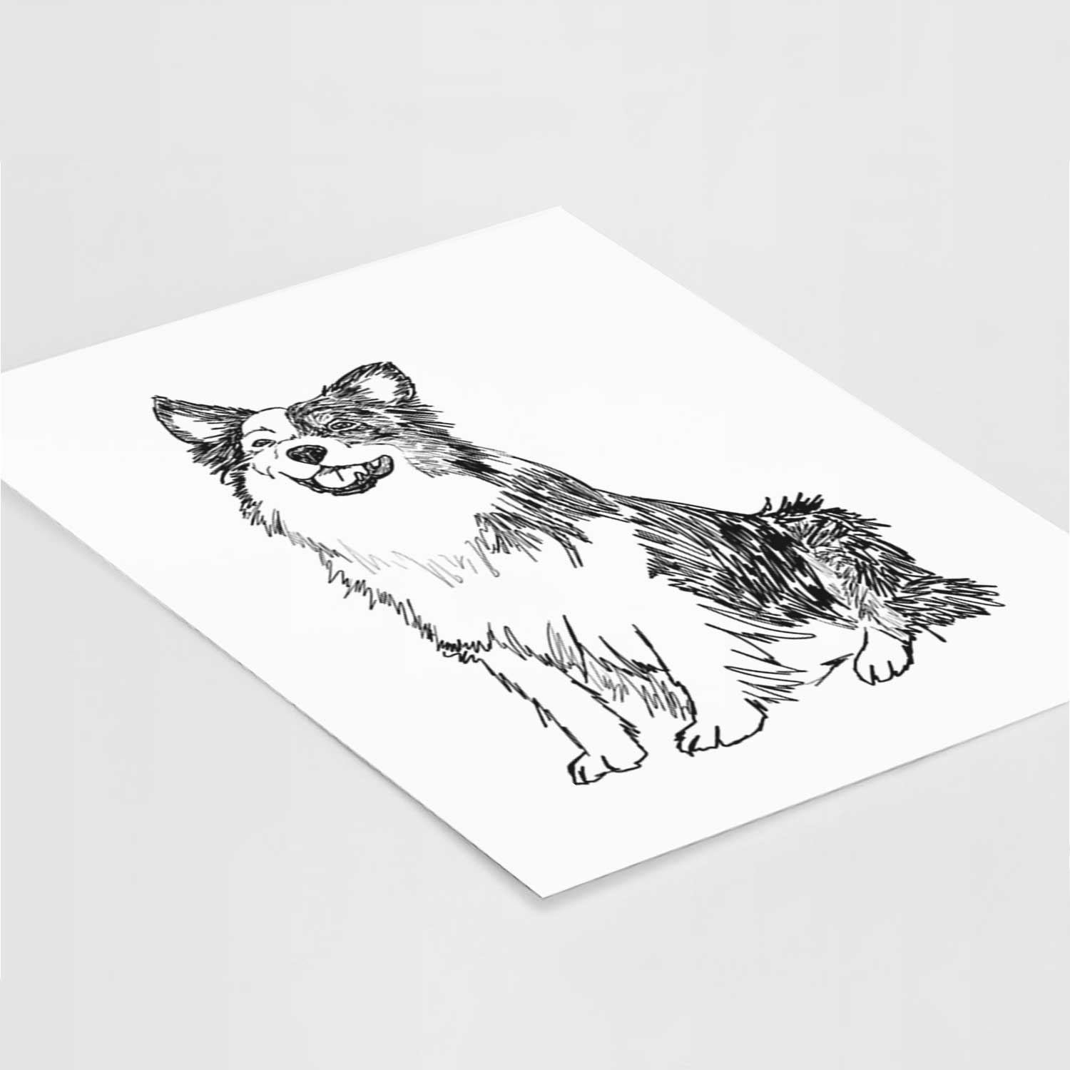 Doodled Mini Jack the Mini Aussie Art Print