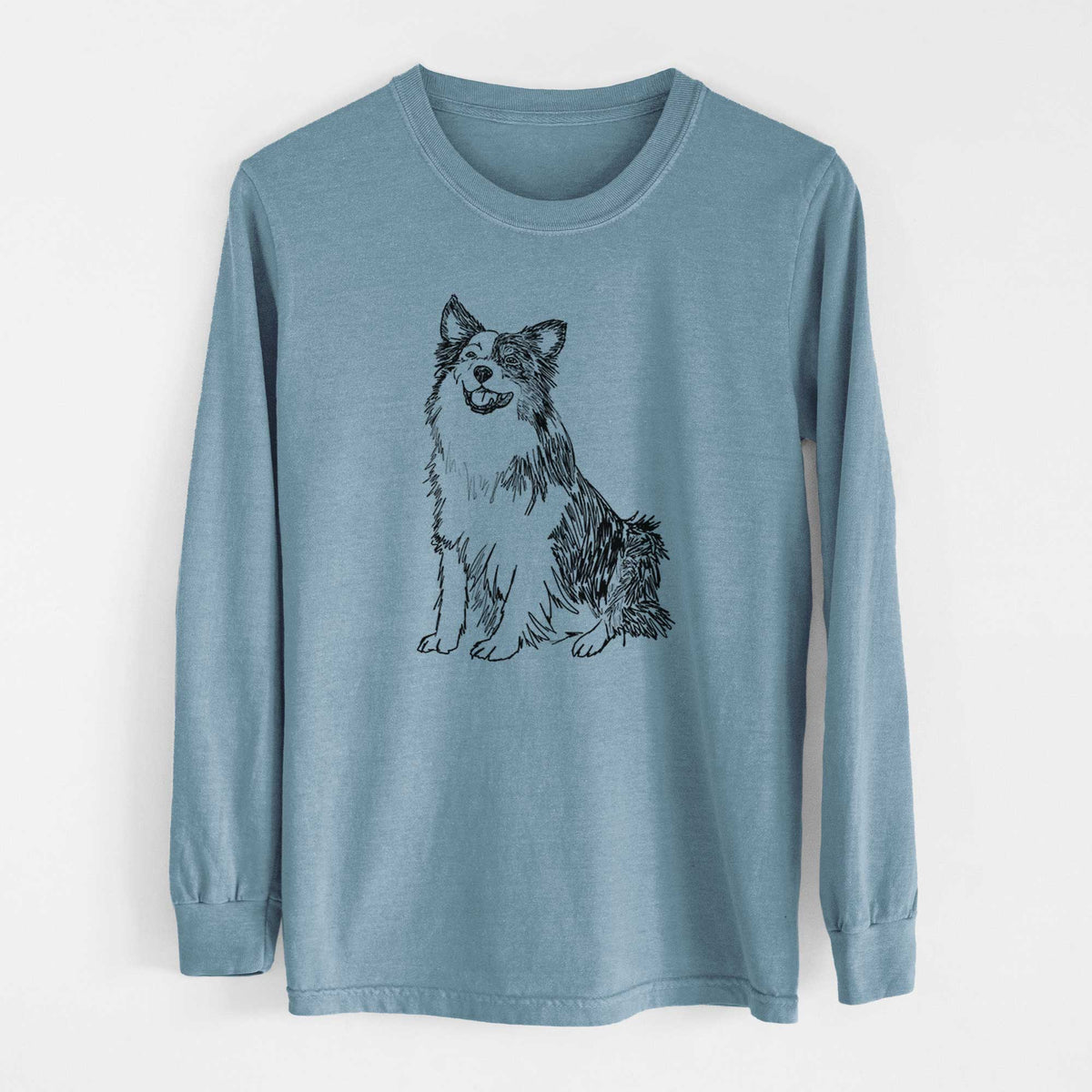 Doodled Mini Jack the Mini Aussie - Heavyweight 100% Cotton Long Sleeve