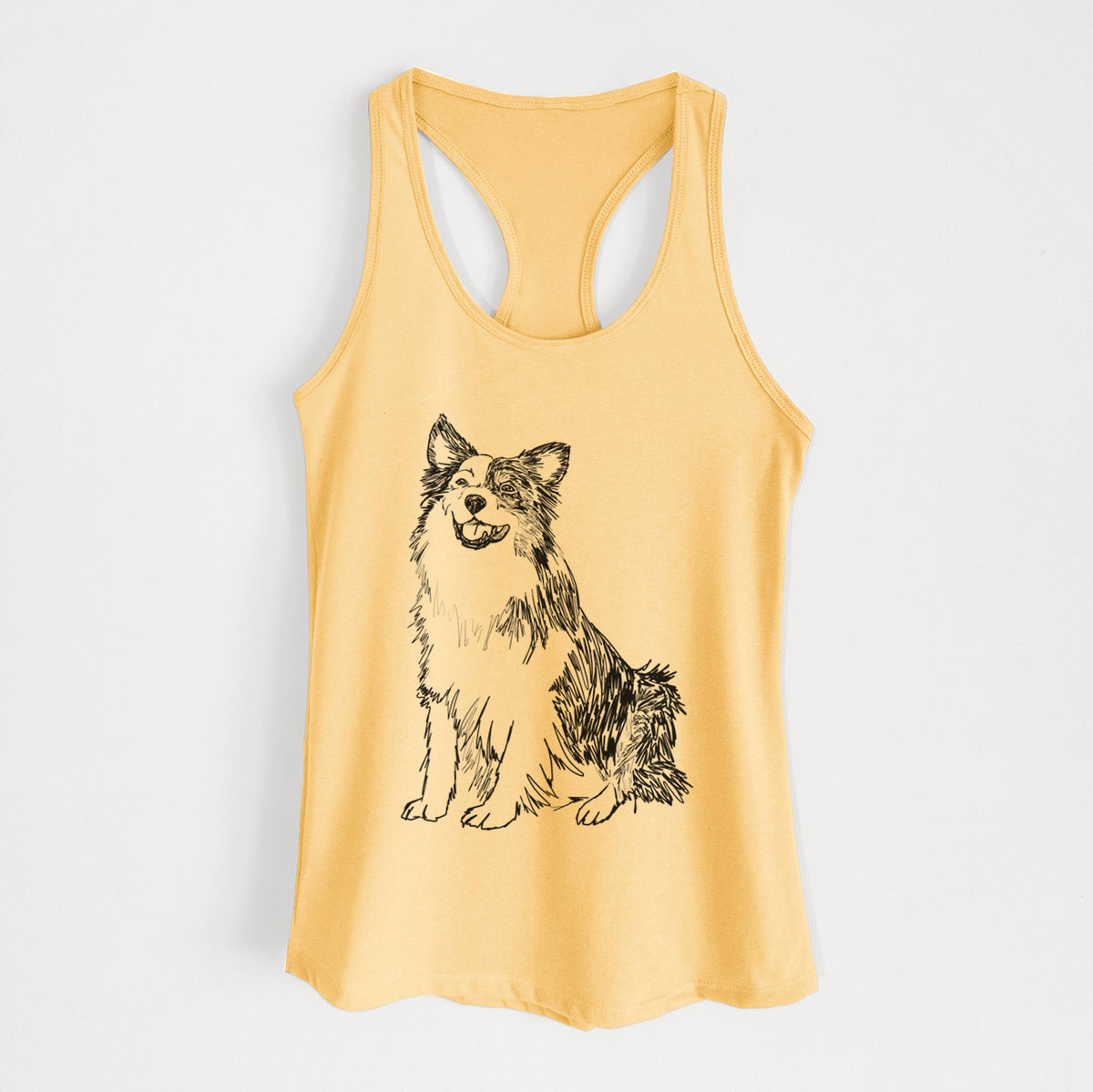 Doodled Mini Jack the Mini Aussie - Women's Racerback Tanktop
