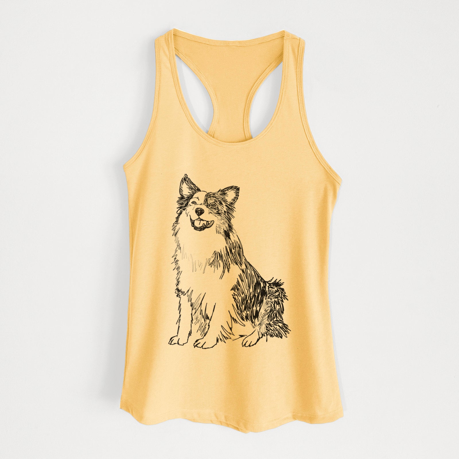 Doodled Mini Jack the Mini Aussie - Women's Racerback Tanktop