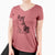 Doodled MiniJack the Mini Aussie - Women's V-neck Shirt