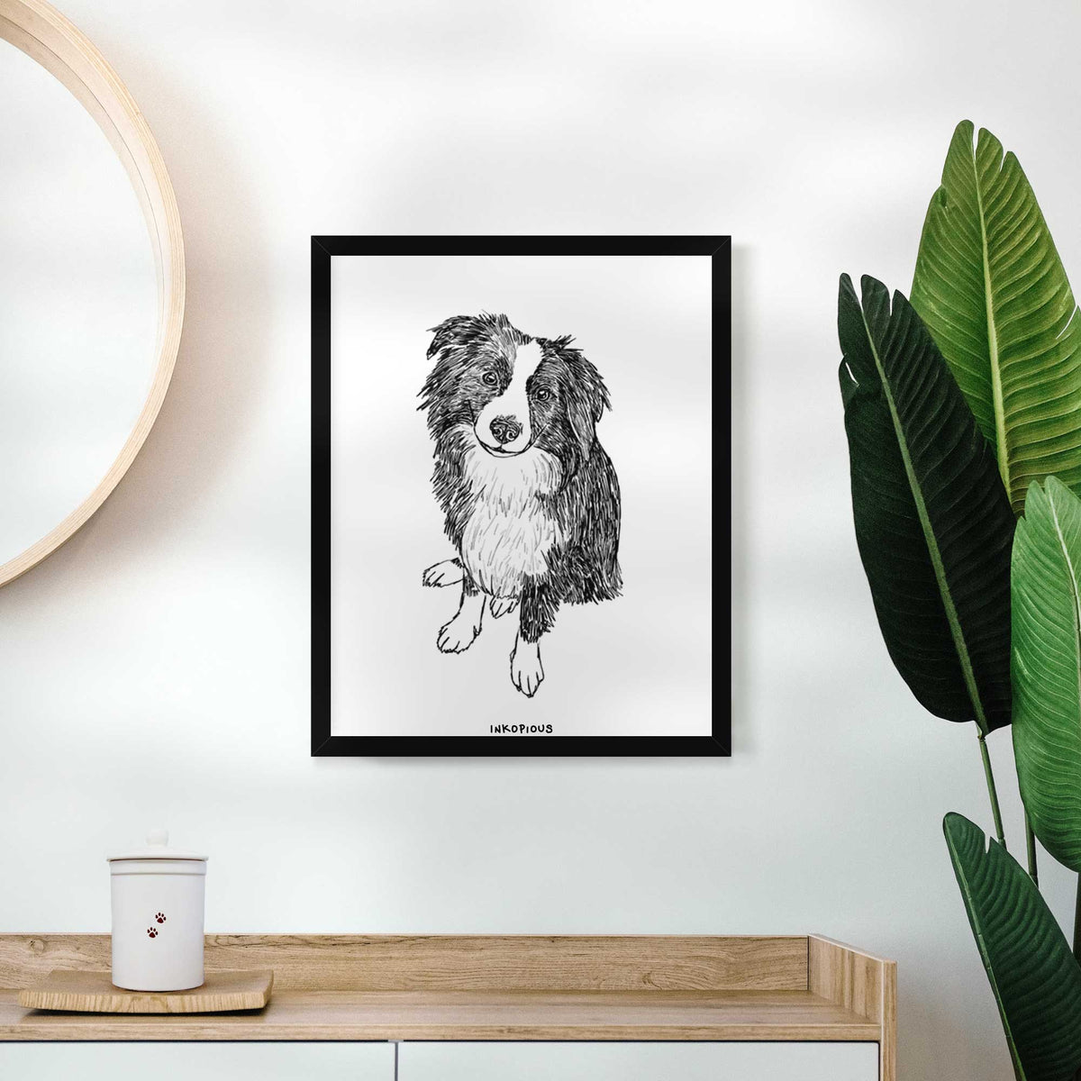 Doodled Mini Millie the Mini Aussie Art Print