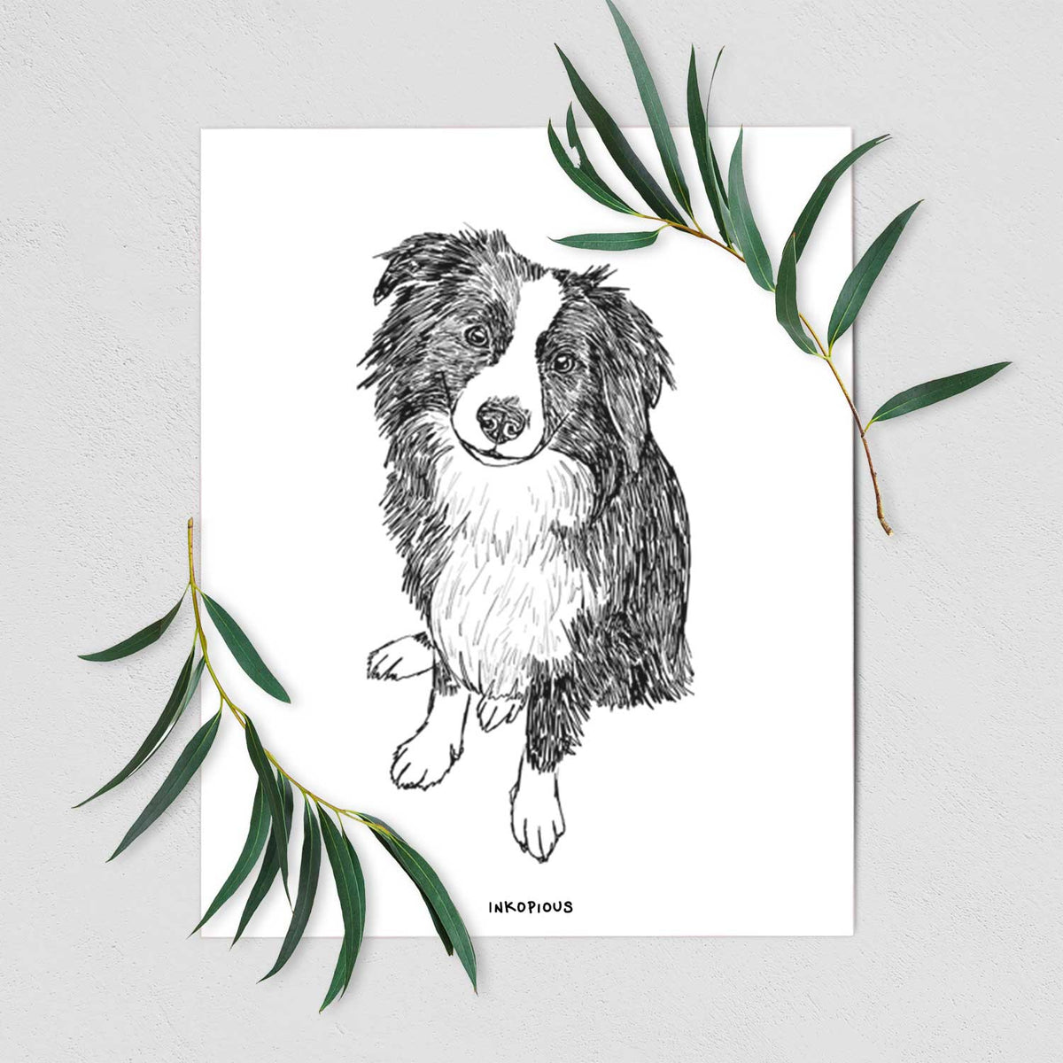 Doodled Mini Millie the Mini Aussie Art Print