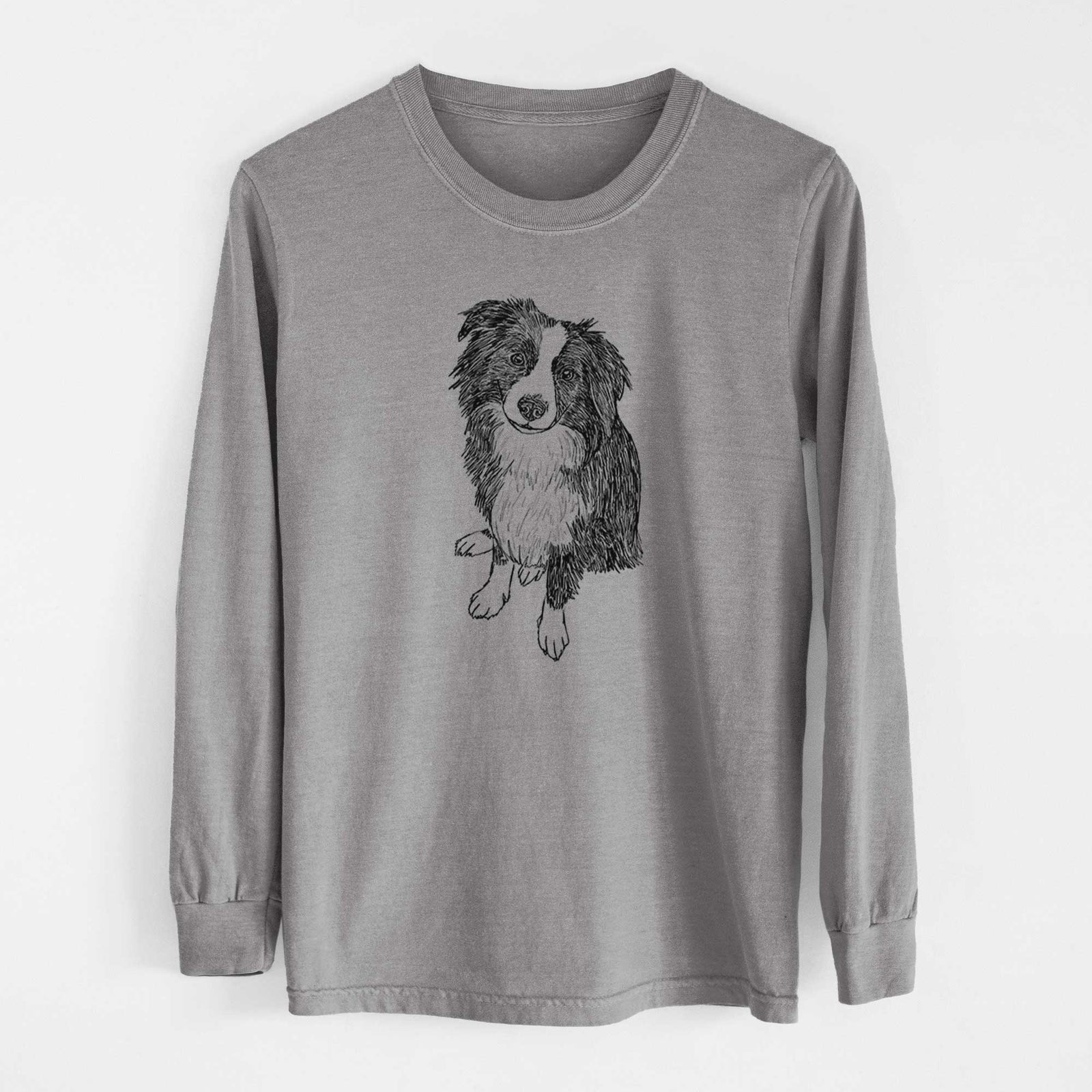 Doodled Mini Millie the Mini Aussie - Heavyweight 100% Cotton Long Sleeve