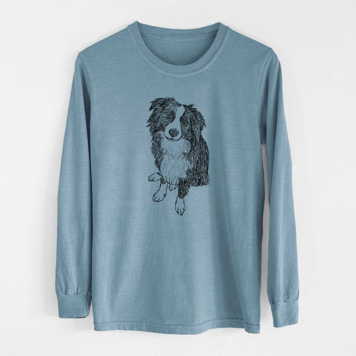Doodled Mini Millie the Mini Aussie - Heavyweight 100% Cotton Long Sleeve