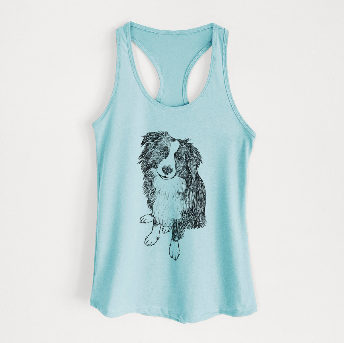 Doodled Mini Millie the Mini Aussie - Women&#39;s Racerback Tanktop