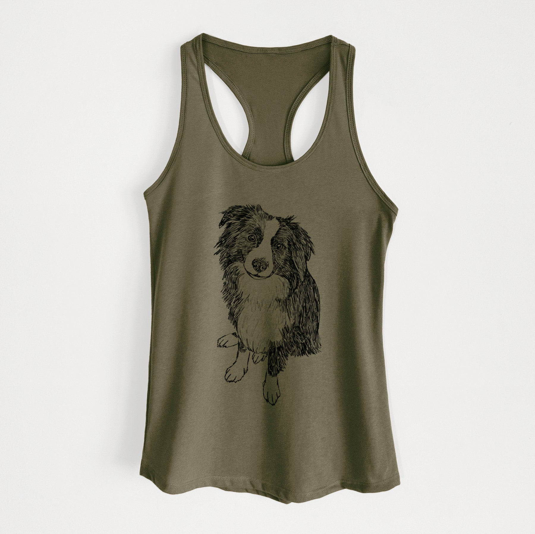 Doodled Mini Millie the Mini Aussie - Women's Racerback Tanktop