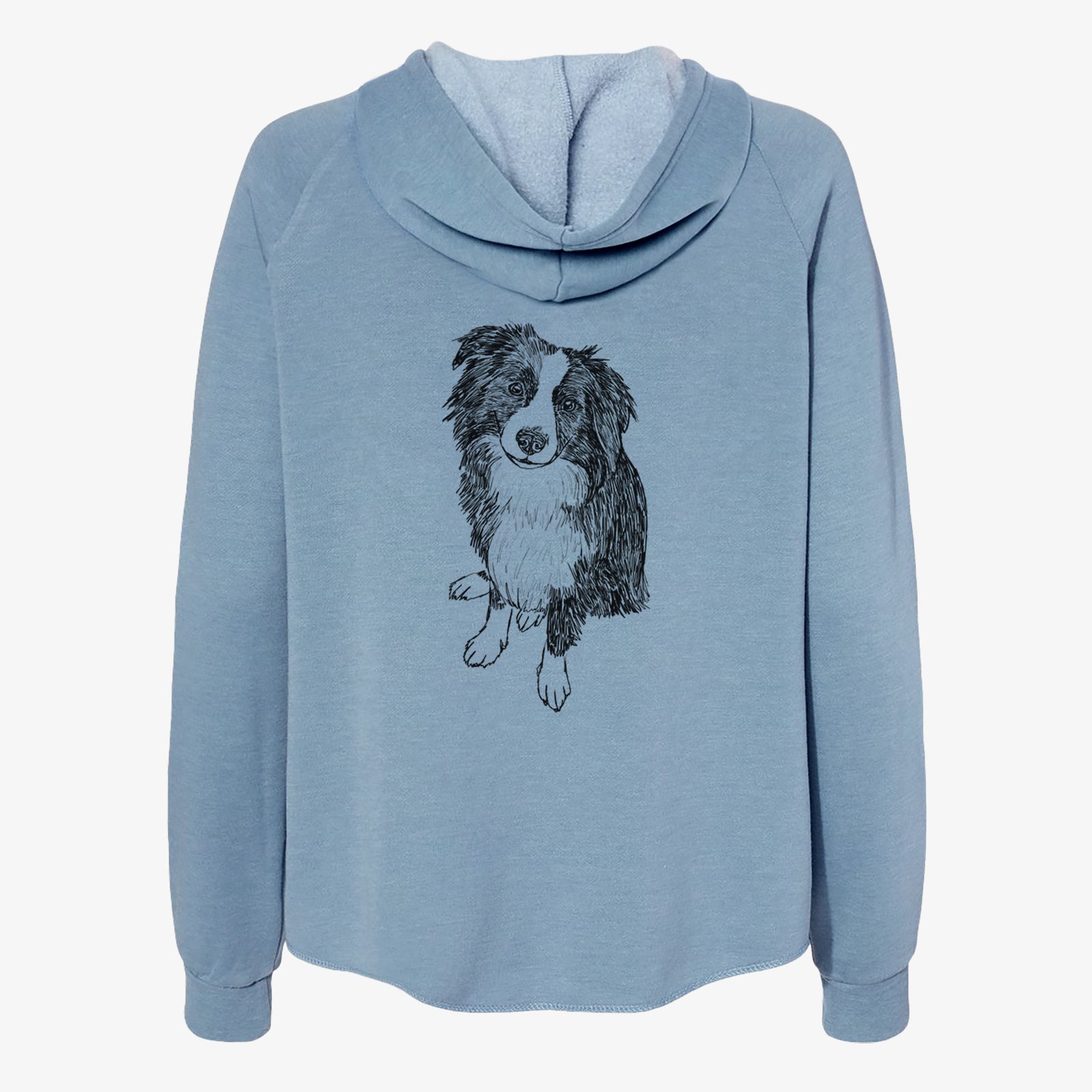 Doodled Mini Millie the Mini Aussie - Women's Cali Wave Zip-Up Sweatshirt