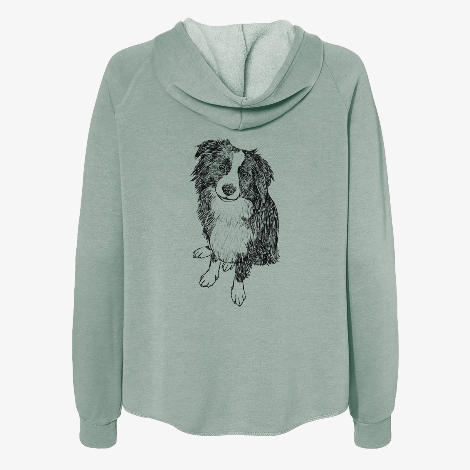 Doodled Mini Millie the Mini Aussie - Women's Cali Wave Zip-Up Sweatshirt