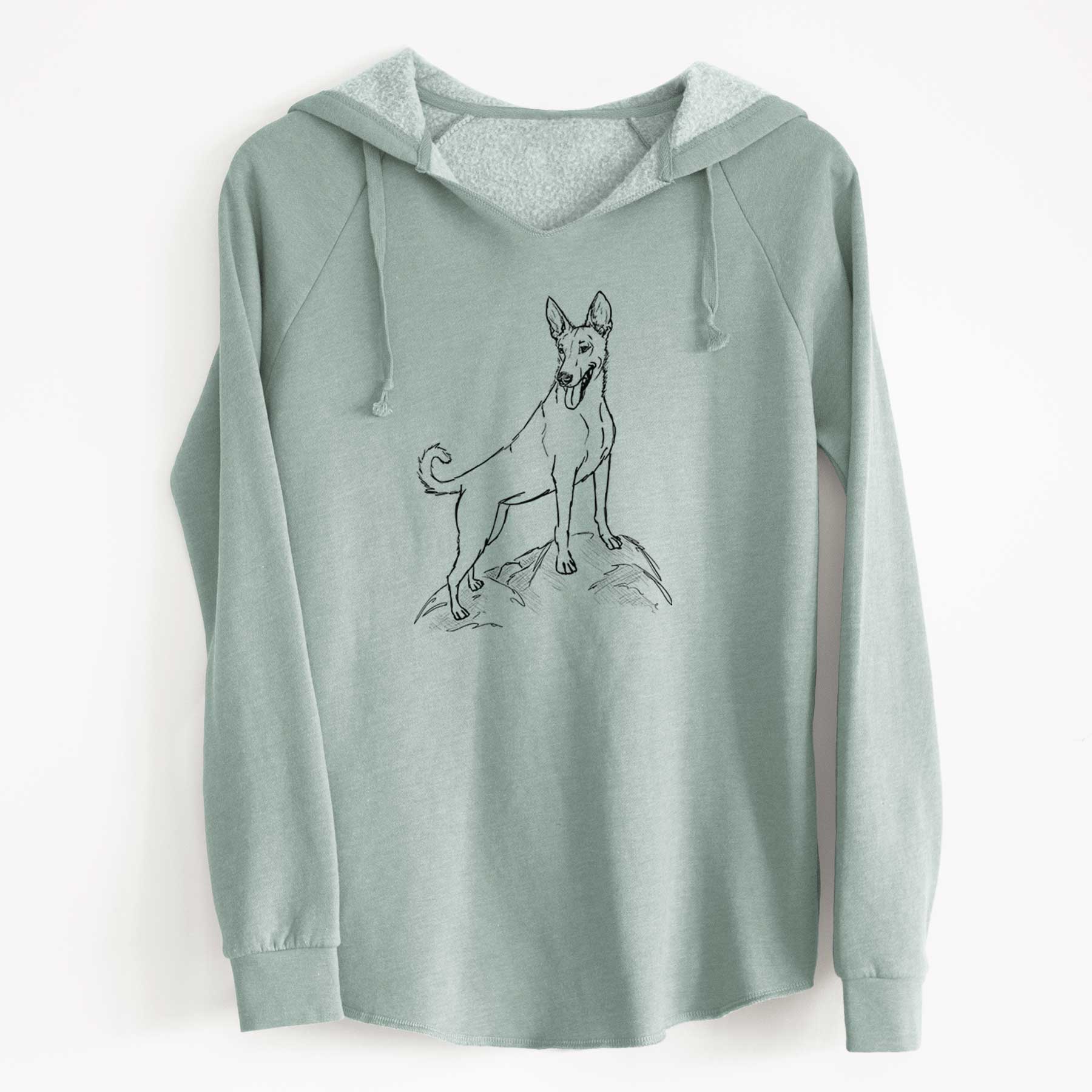 Doodled Mochi the Carolina Dog - Cali Wave Hooded Sweatshirt