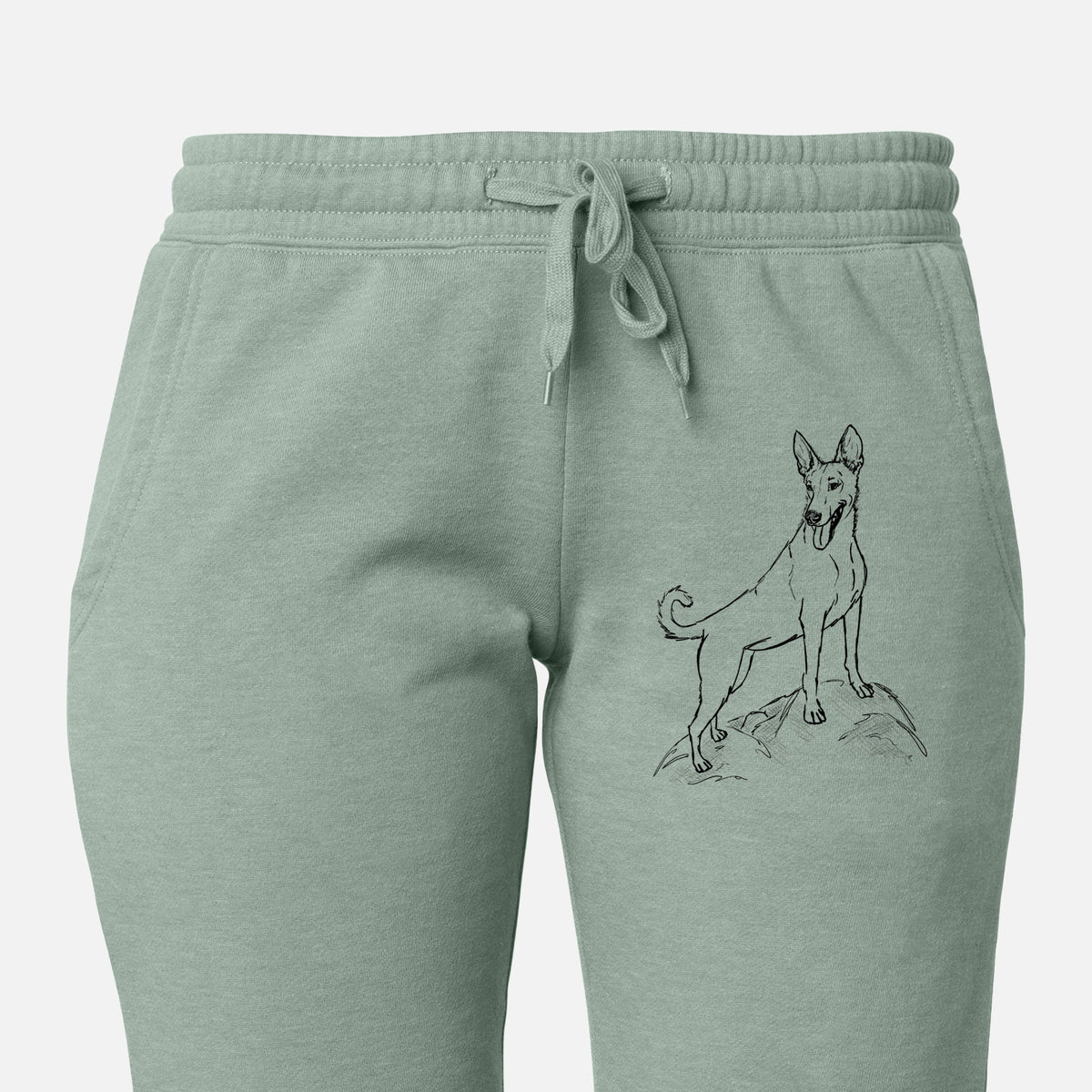 Doodled Mochi the Carolina Dog - Women&#39;s Cali Wave Joggers