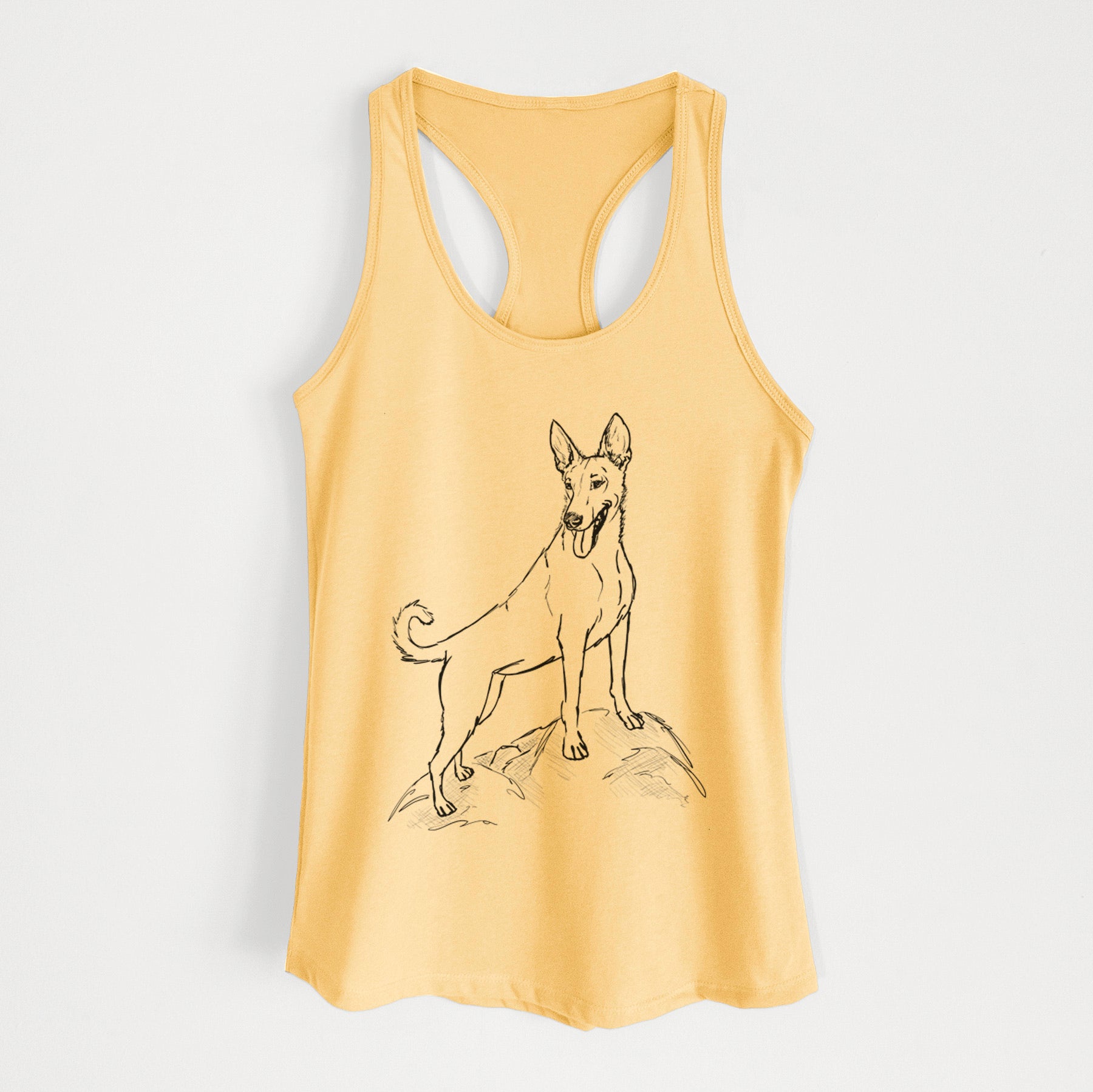 Doodled Mochi the Carolina Dog - Women's Racerback Tanktop