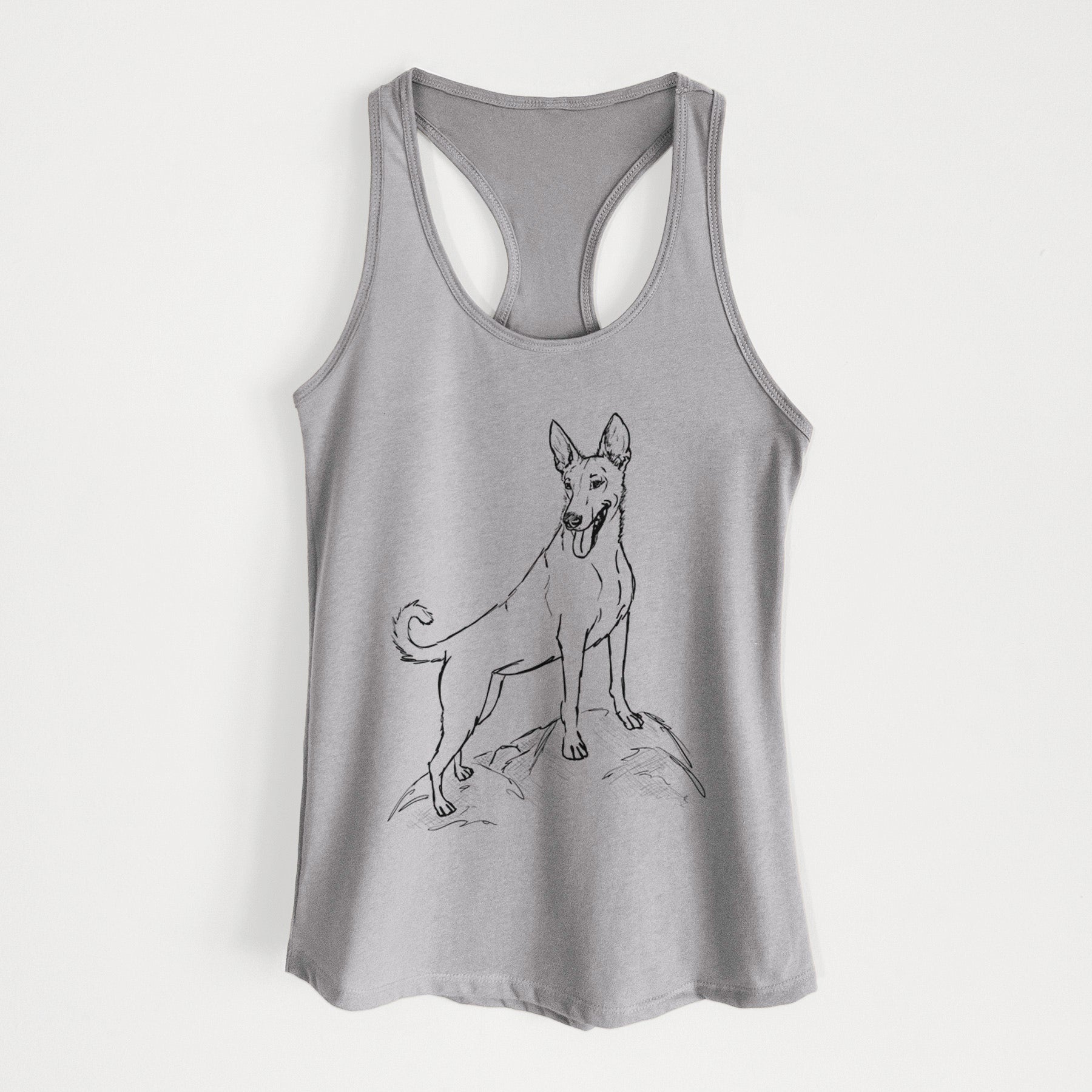 Doodled Mochi the Carolina Dog - Women's Racerback Tanktop