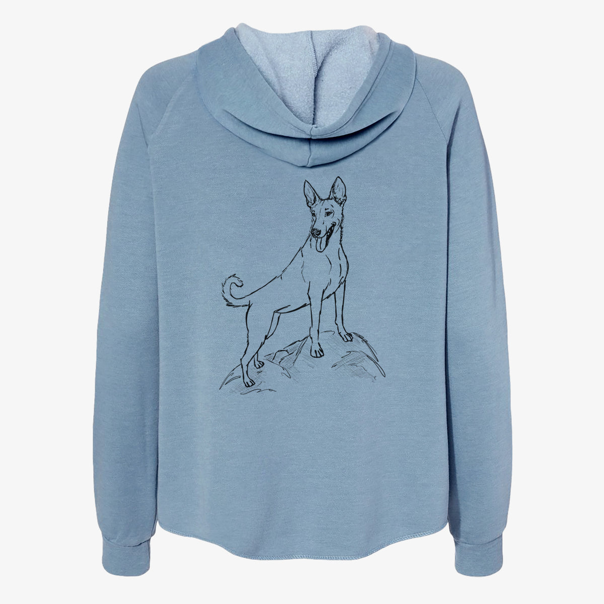Doodled Mochi the Carolina Dog - Women's Cali Wave Zip-Up Sweatshirt