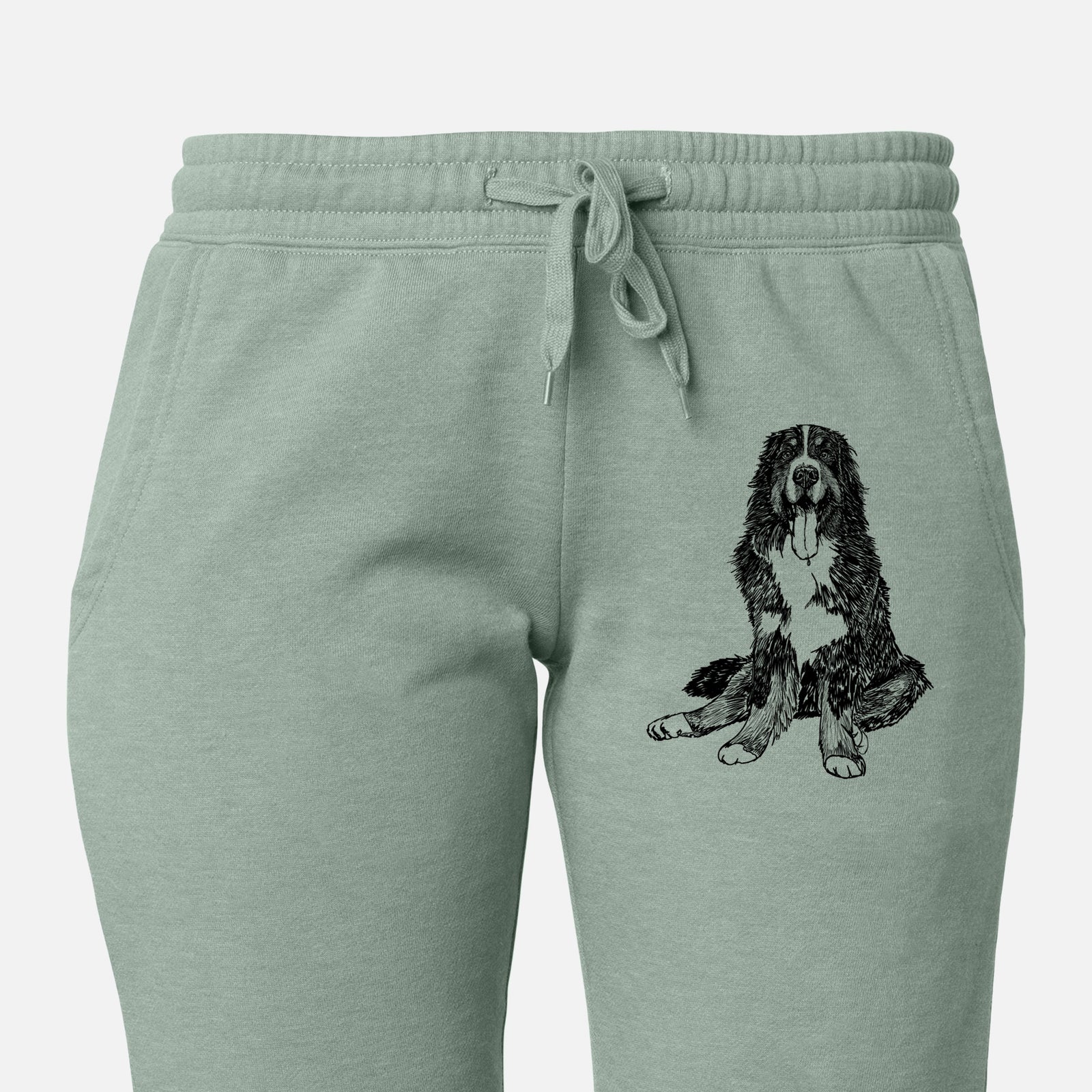 Doodled Moose the Bernese Mountain Dog - Women's Cali Wave Joggers