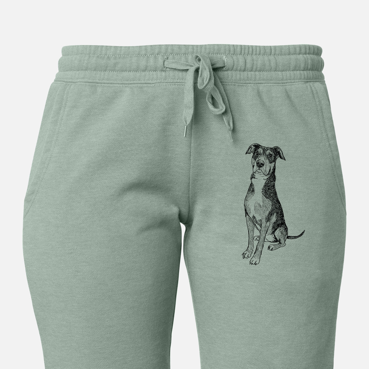 Doodled Moose the American Staffordshire Terrier - Women&#39;s Cali Wave Joggers