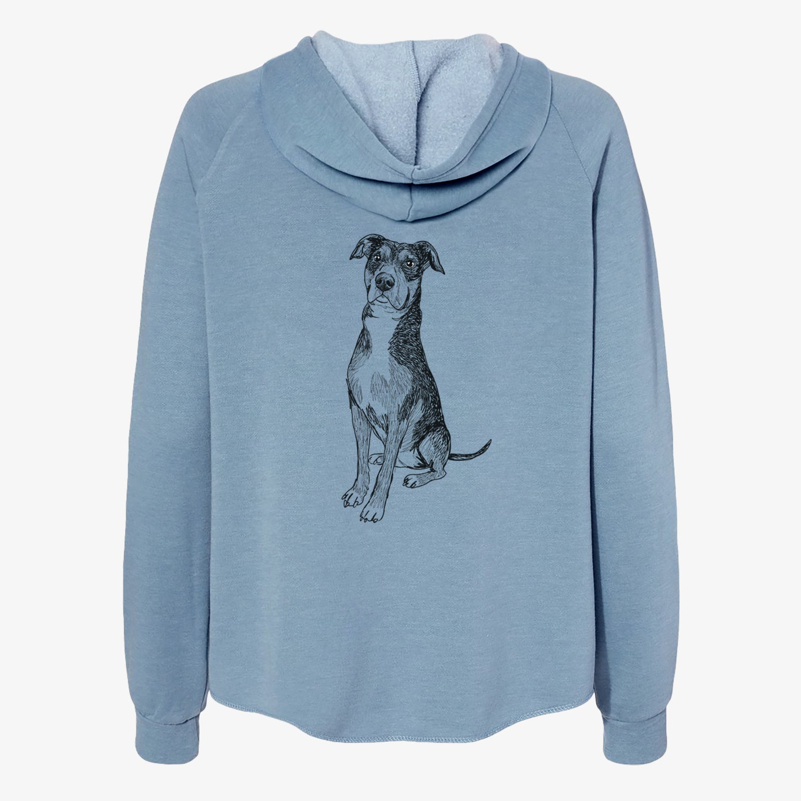 Doodled Moose the American Staffordshire Terrier - Women's Cali Wave Zip-Up Sweatshirt