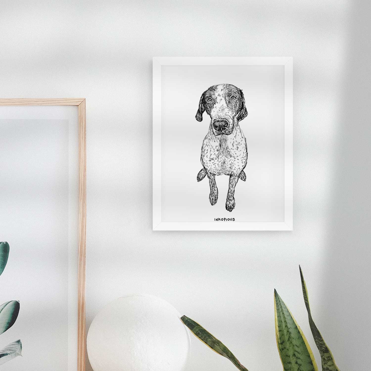 Doodled Mowgli the German Shorthaired Pointer Art Print