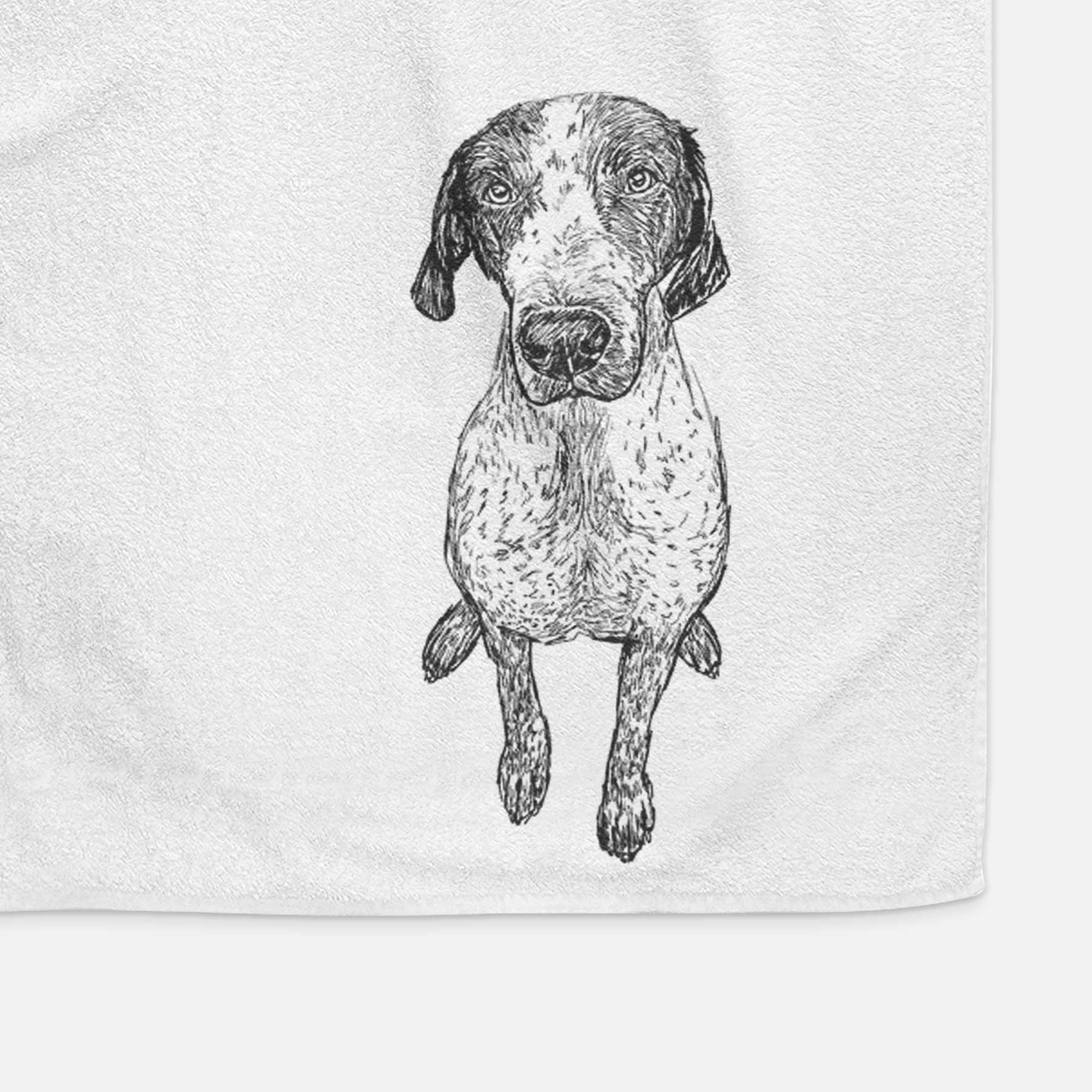 Doodled Mowgli the German Shorthaired Pointer Decorative Hand Towel