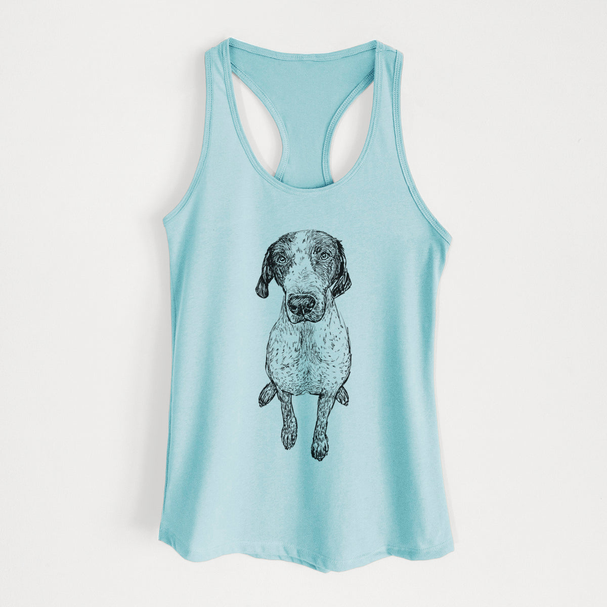 Doodled Mowgli the German Shorthaired Pointer - Women&#39;s Racerback Tanktop