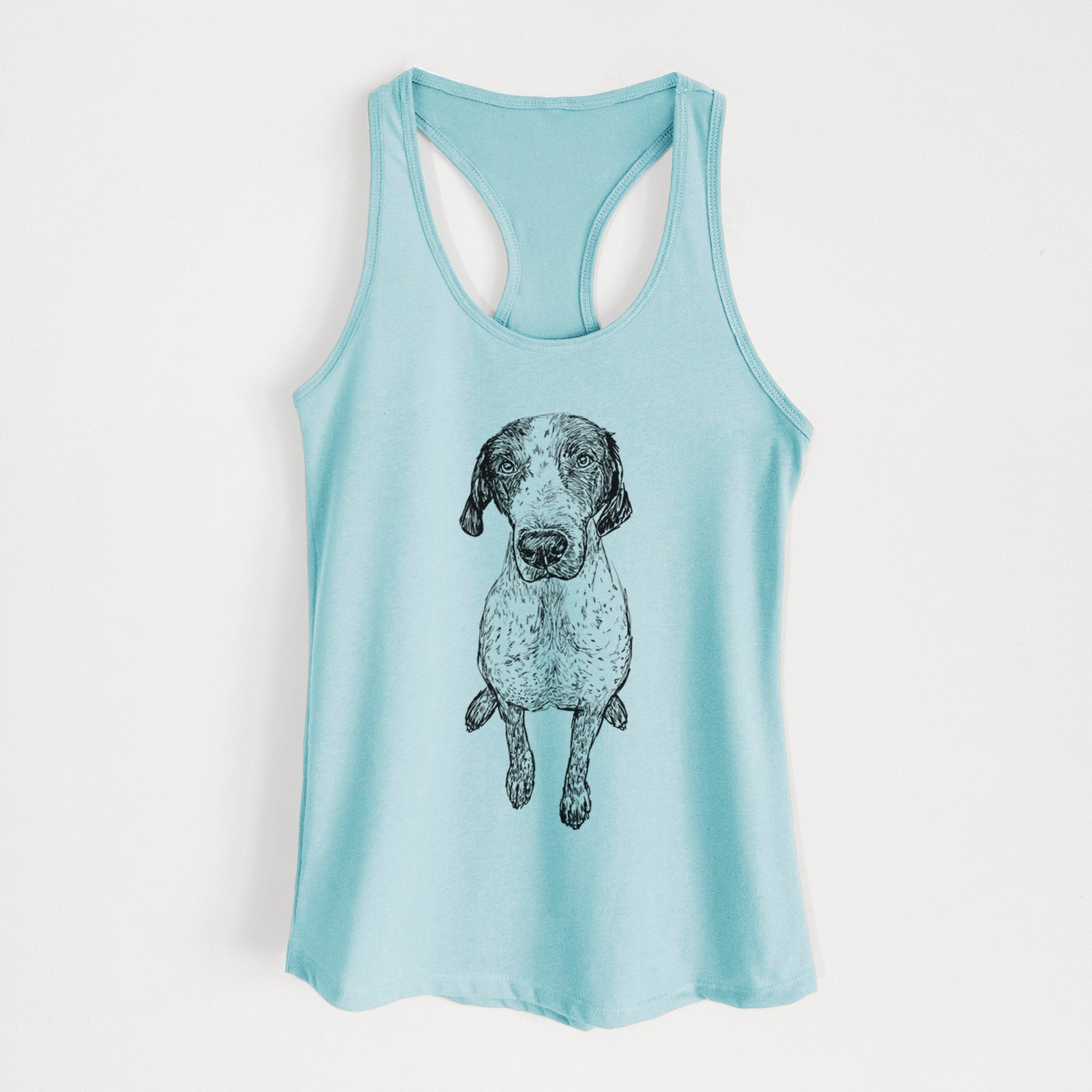 Doodled Mowgli the German Shorthaired Pointer - Women's Racerback Tanktop