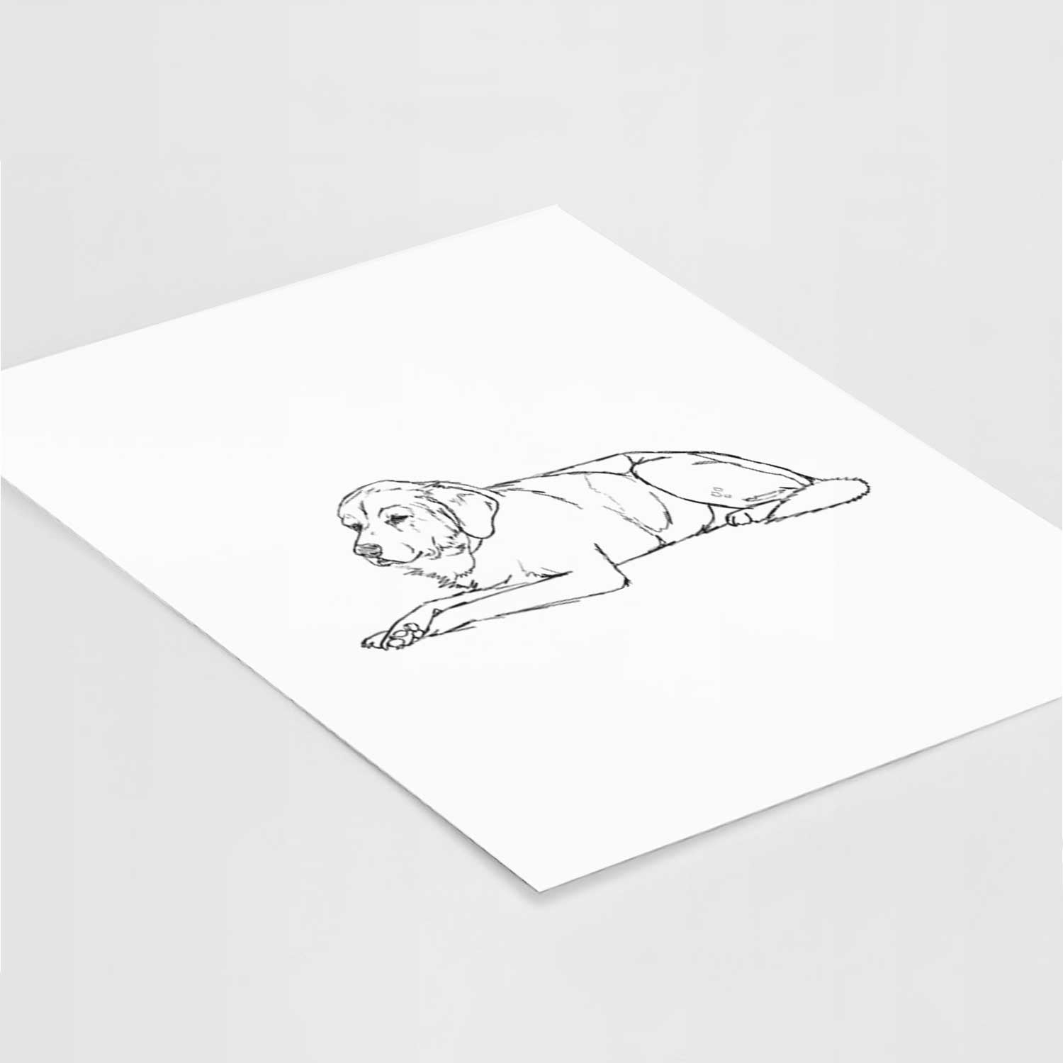 Doodled Mr. Stone the Mixed Breed Art Print