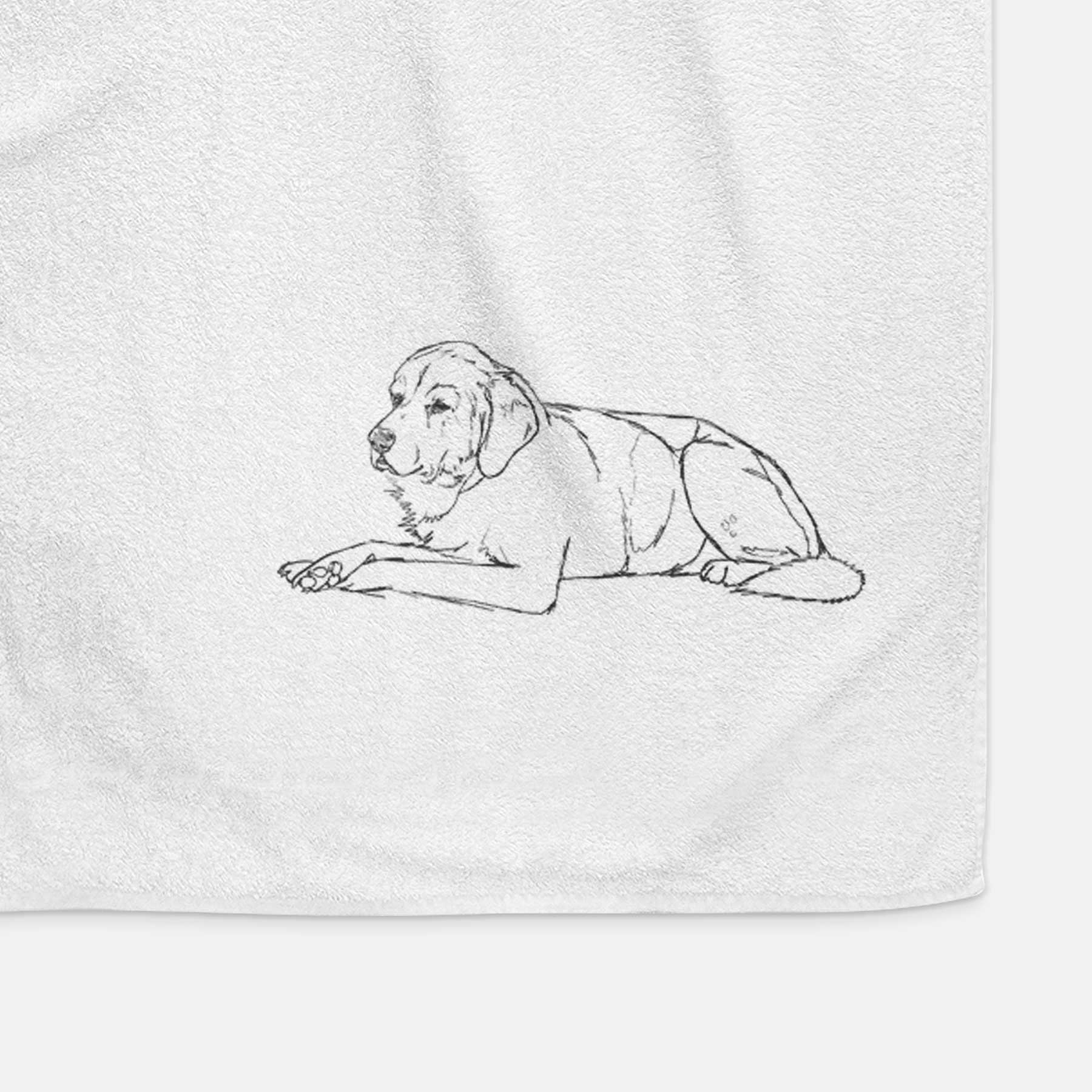 Doodled Mr. Stone the Mixed Breed Decorative Hand Towel