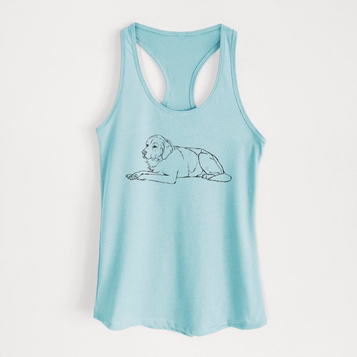 Doodled Mr. Stone the Mixed Breed - Women&#39;s Racerback Tanktop